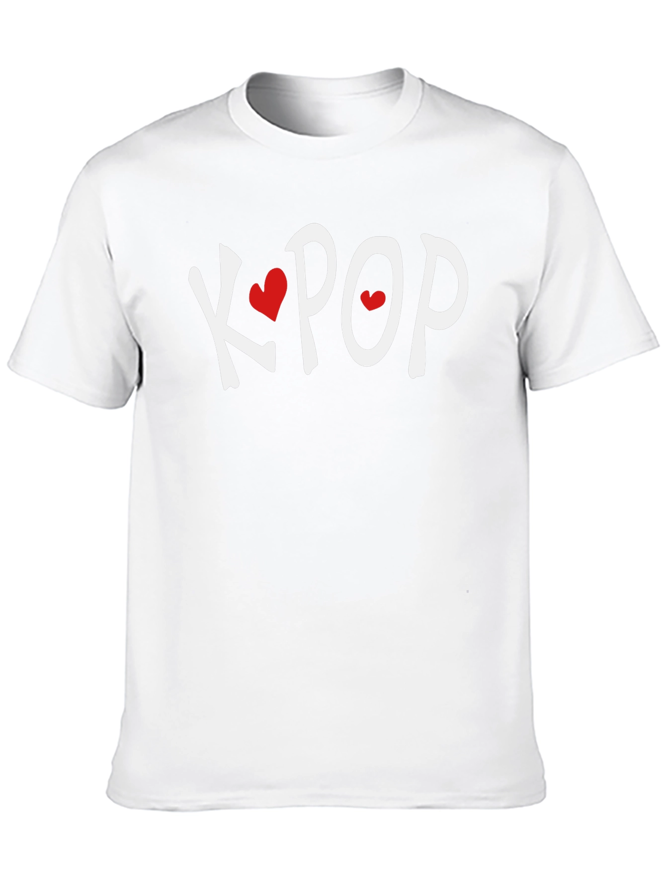 K-Pop Heart Graphic Black T-Shirt