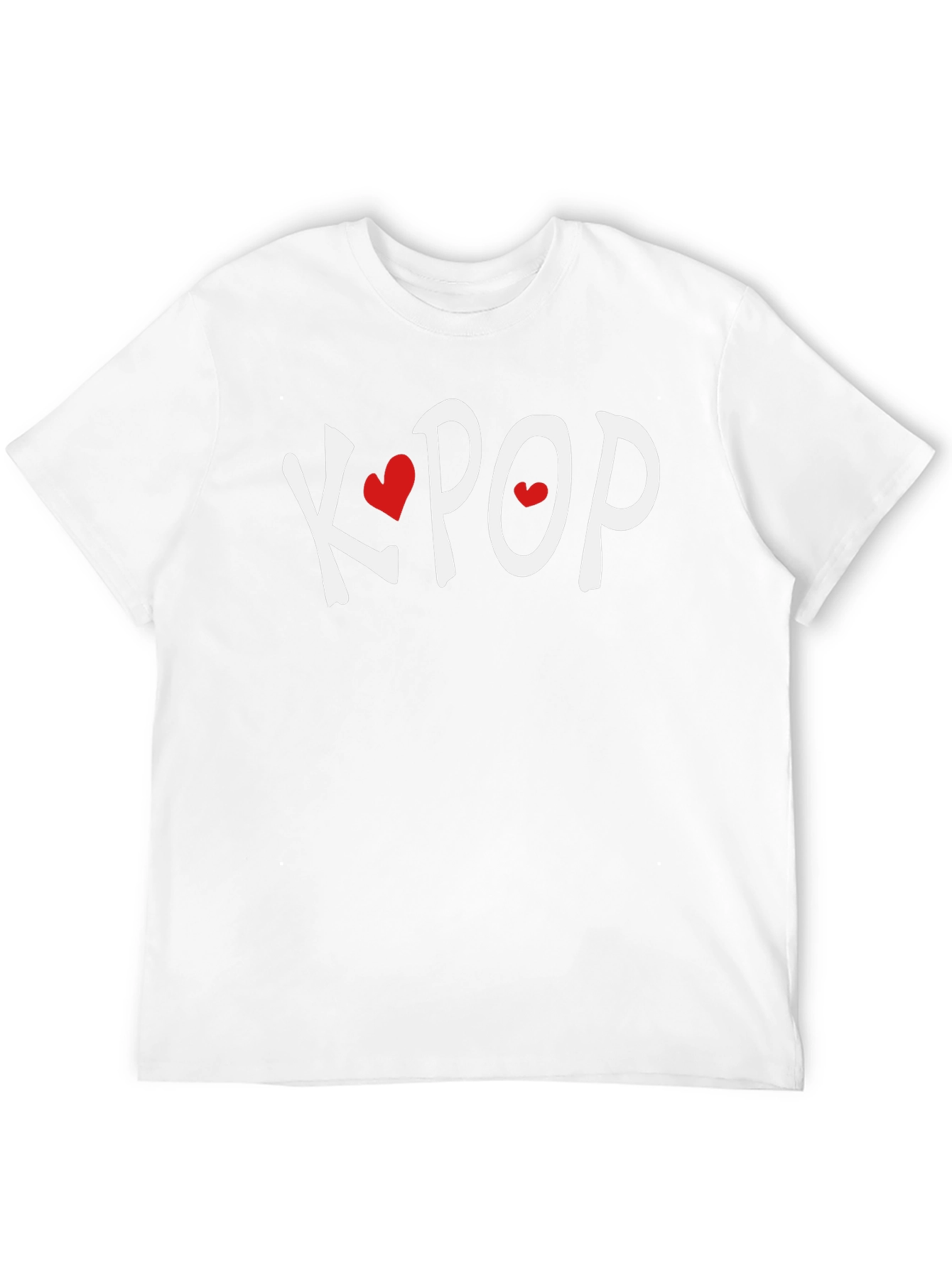 K-Pop Heart Graphic Black T-Shirt