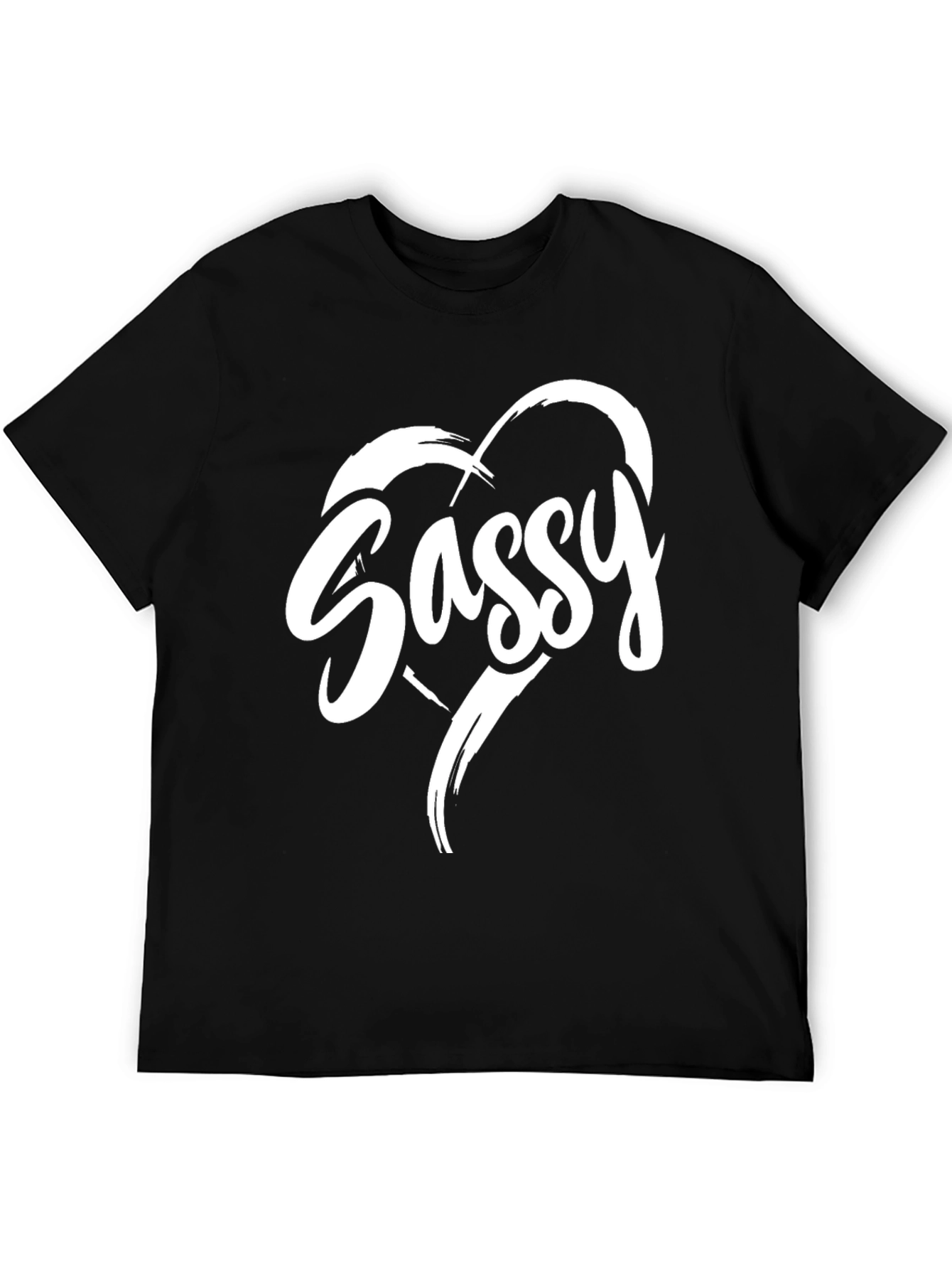 Sassy Heart Graphic Tee - Stylish Black T-Shirt