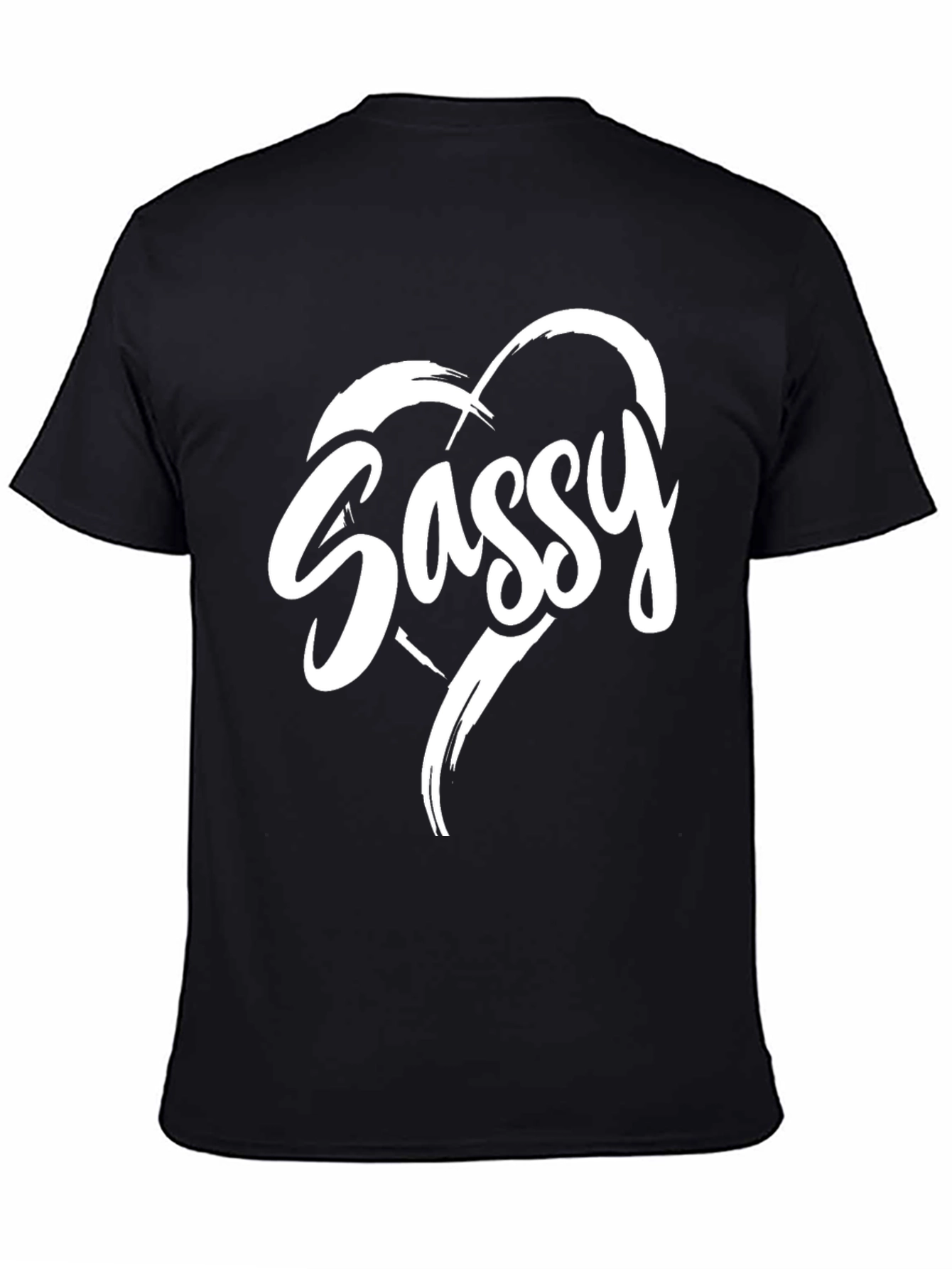 Sassy Heart Graphic Tee - Stylish Black T-Shirt