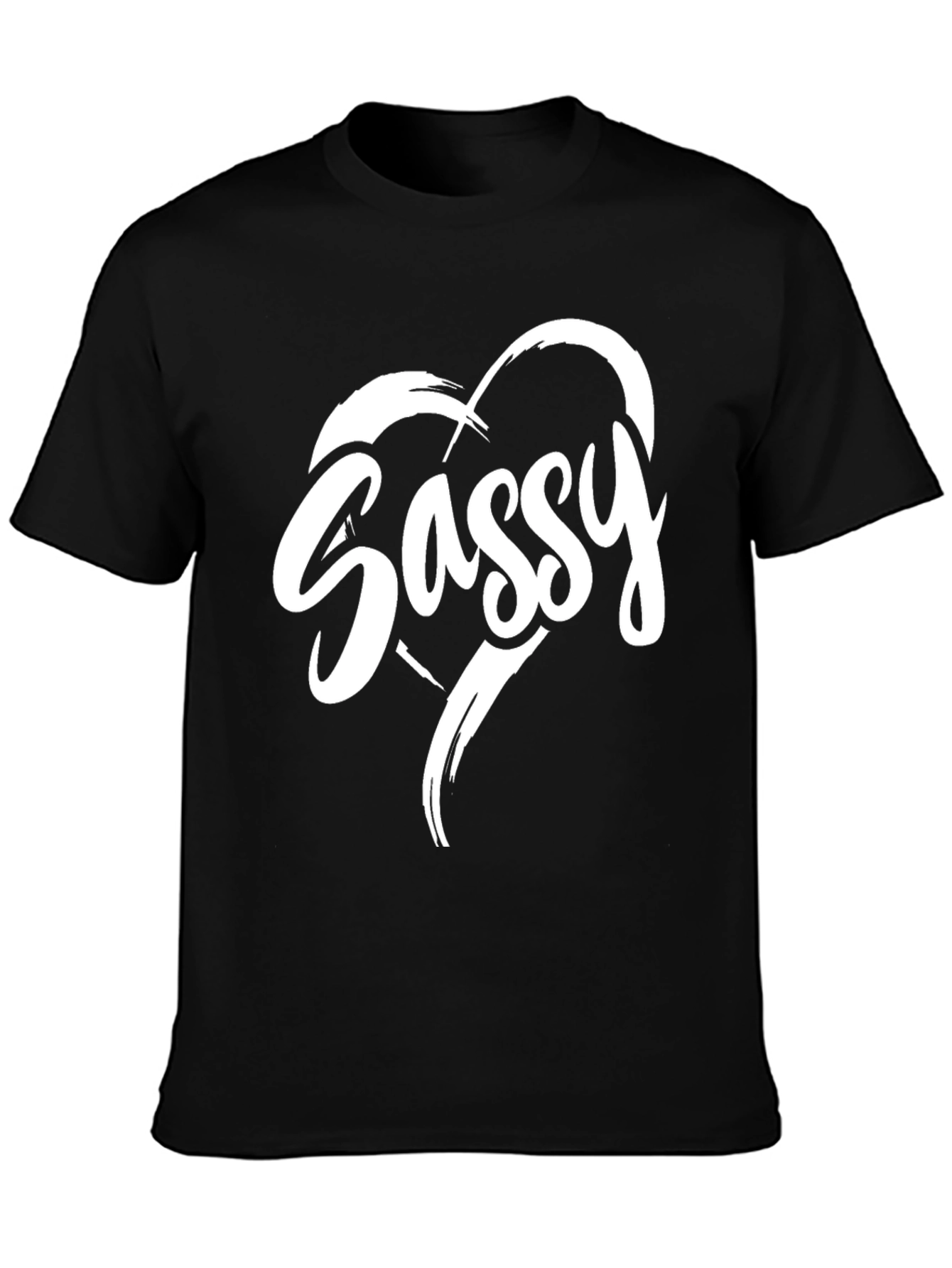 Sassy Heart Graphic Tee - Stylish Black T-Shirt