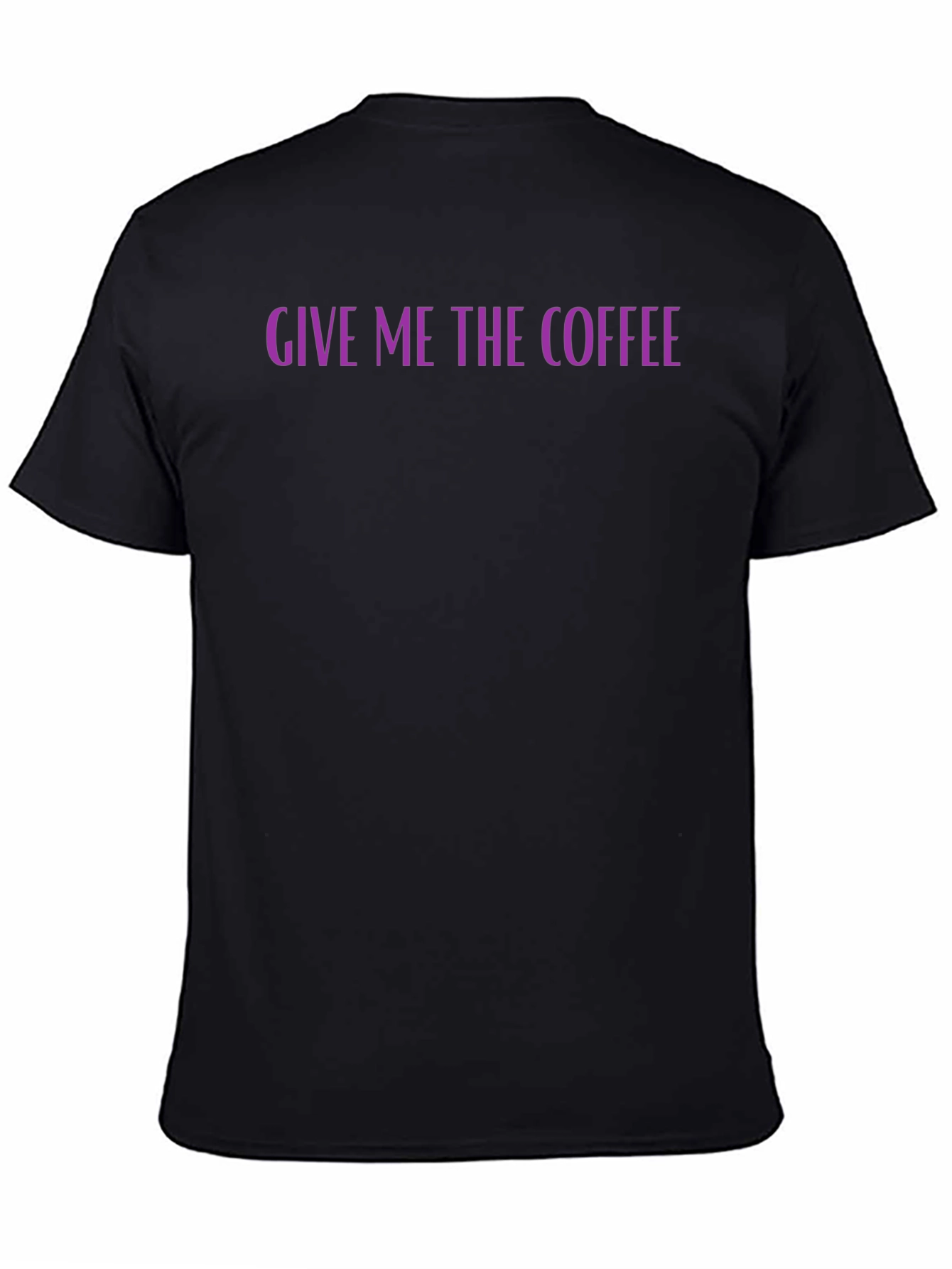 Give Me The Coffee Graphic Tee - Black