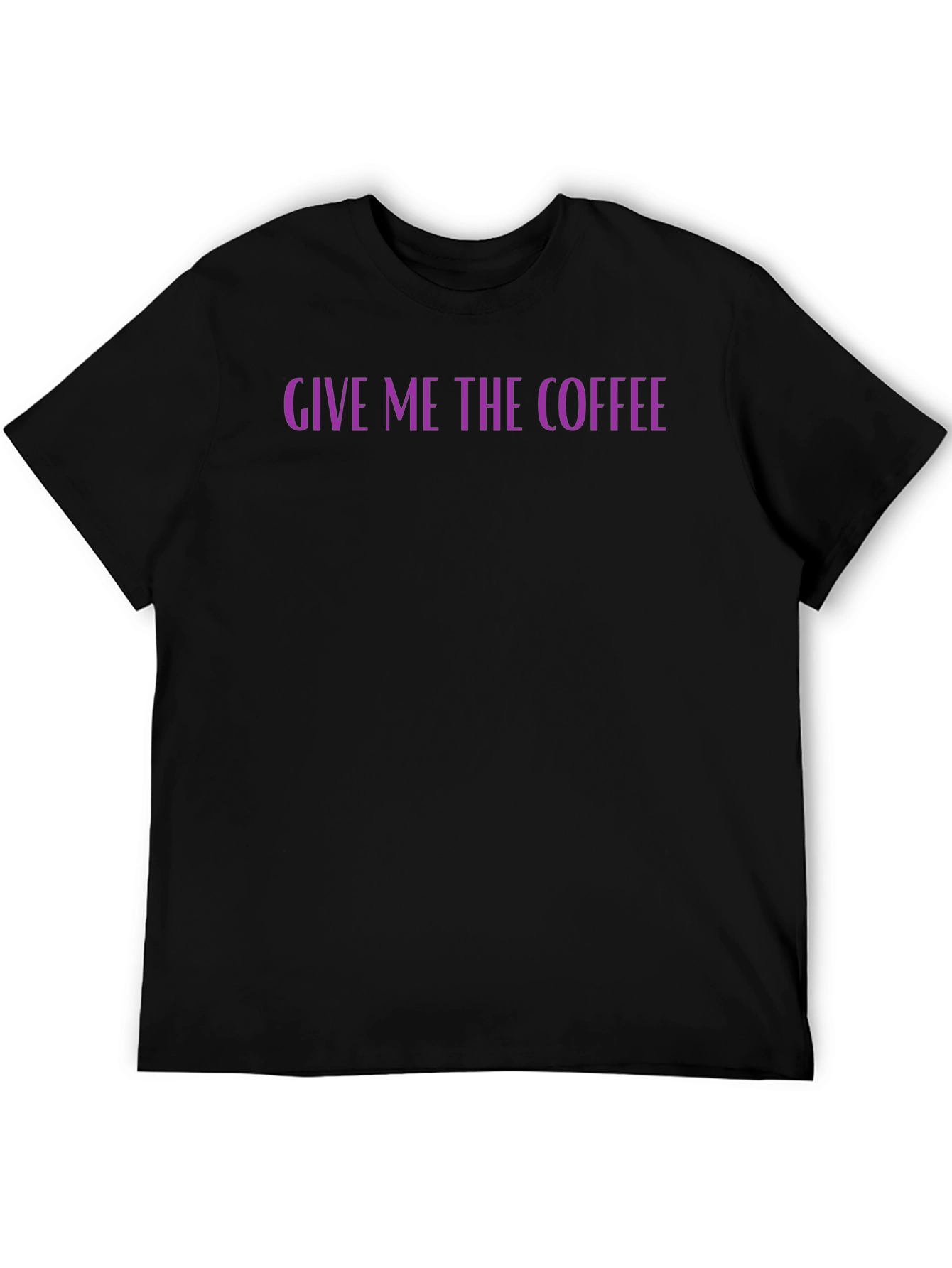 Give Me The Coffee Graphic Tee - Black