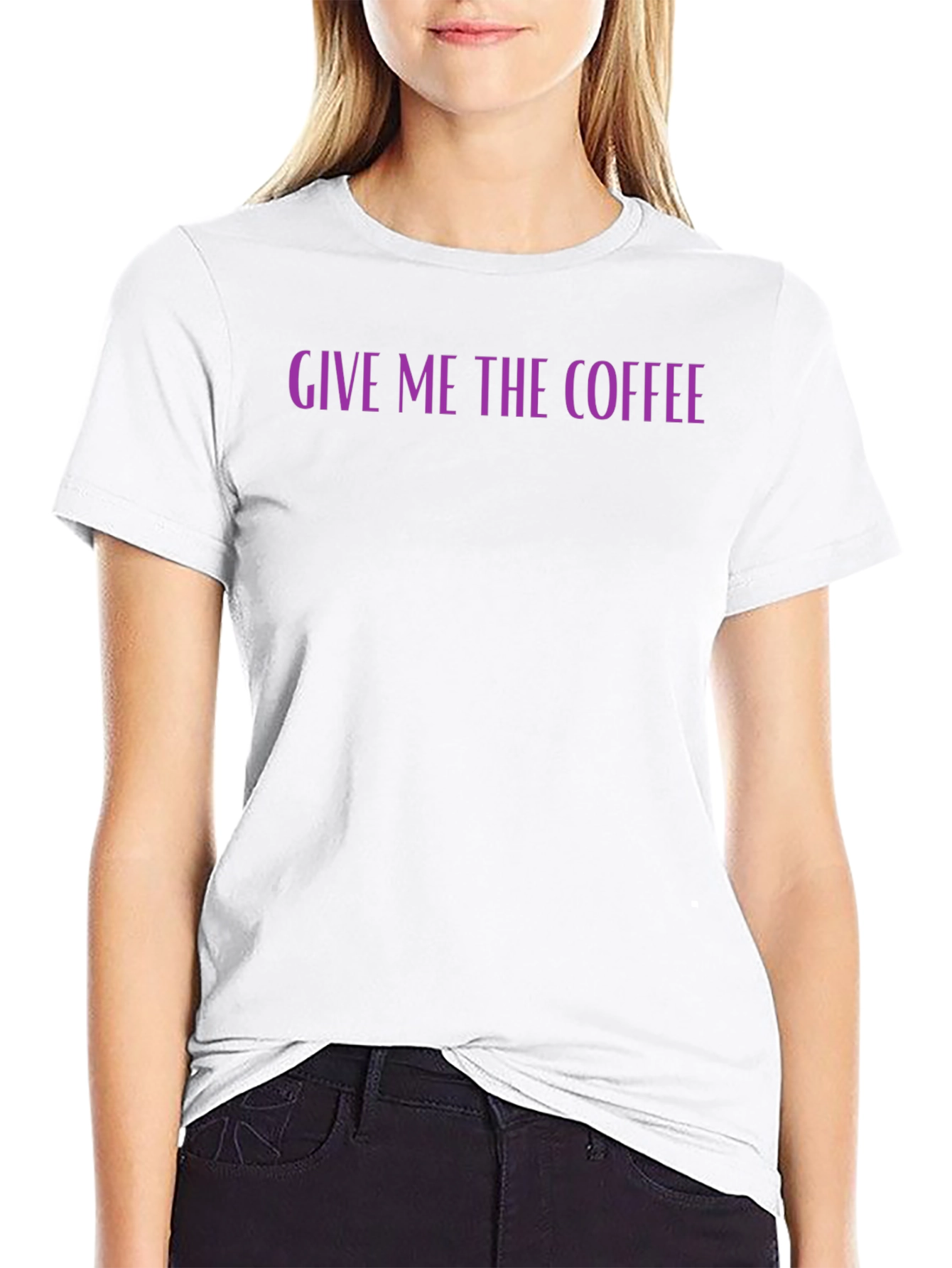 Give Me The Coffee Graphic Tee - Black