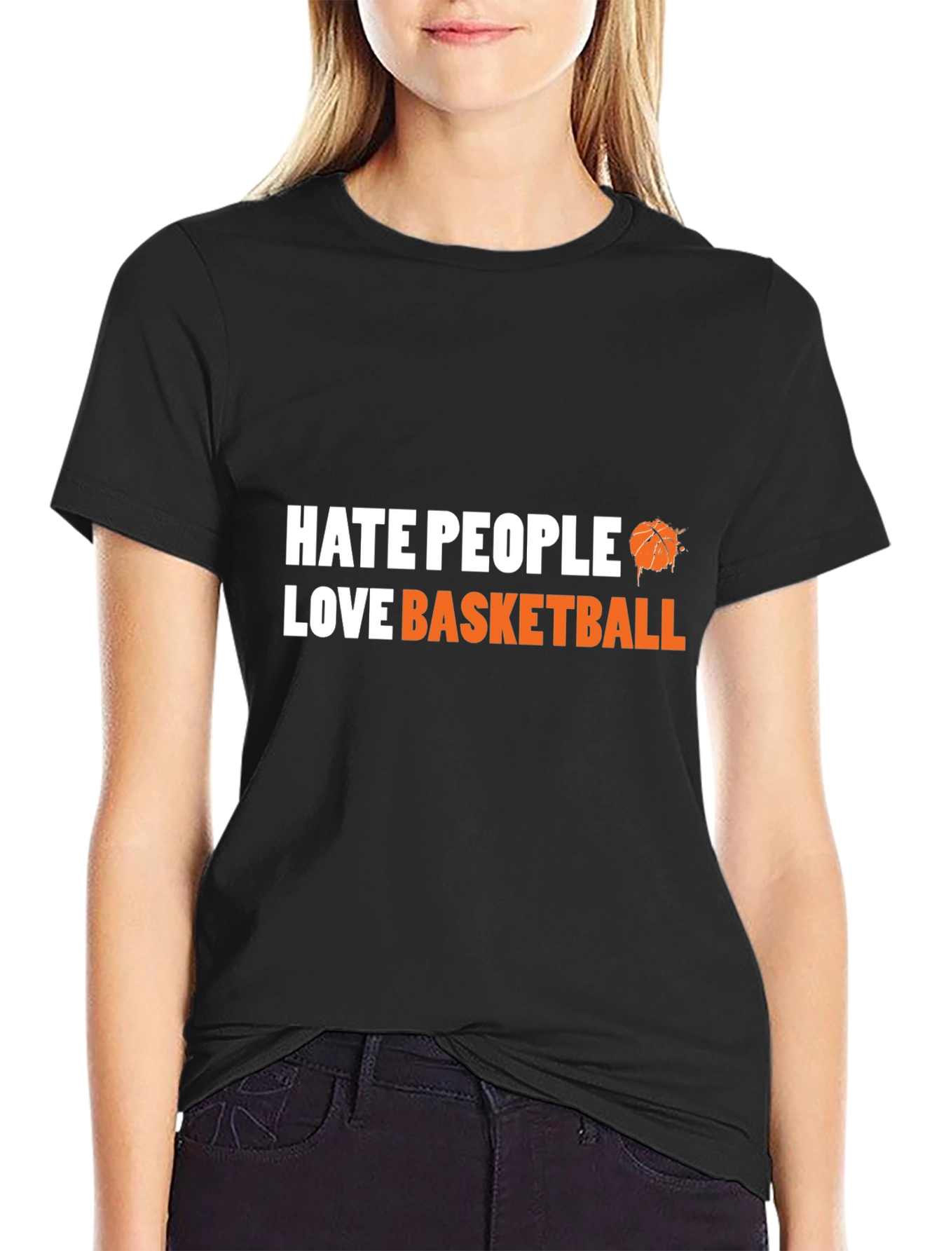 Hate People Love Basketball Graphic Tee