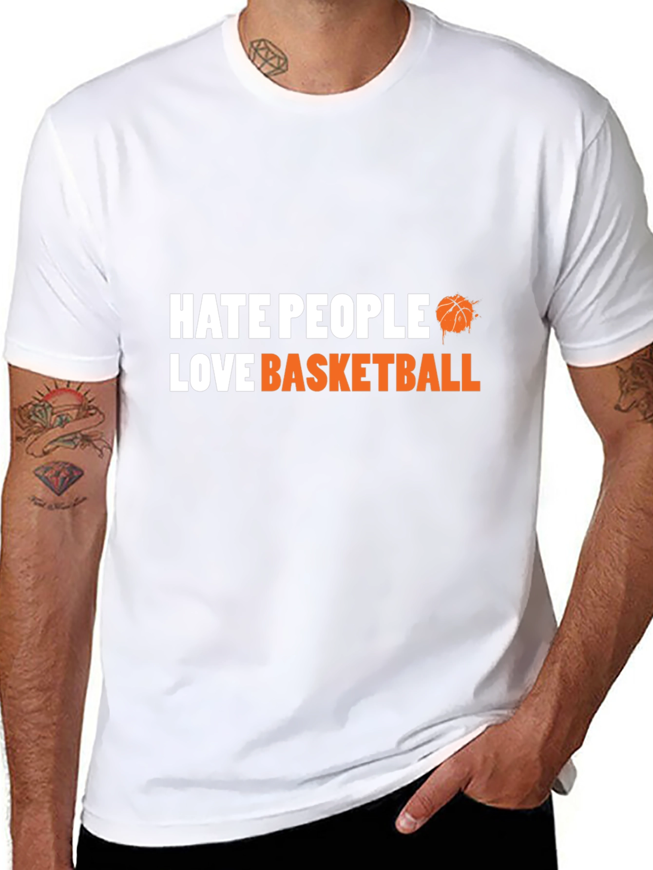 Hate People Love Basketball Graphic Tee
