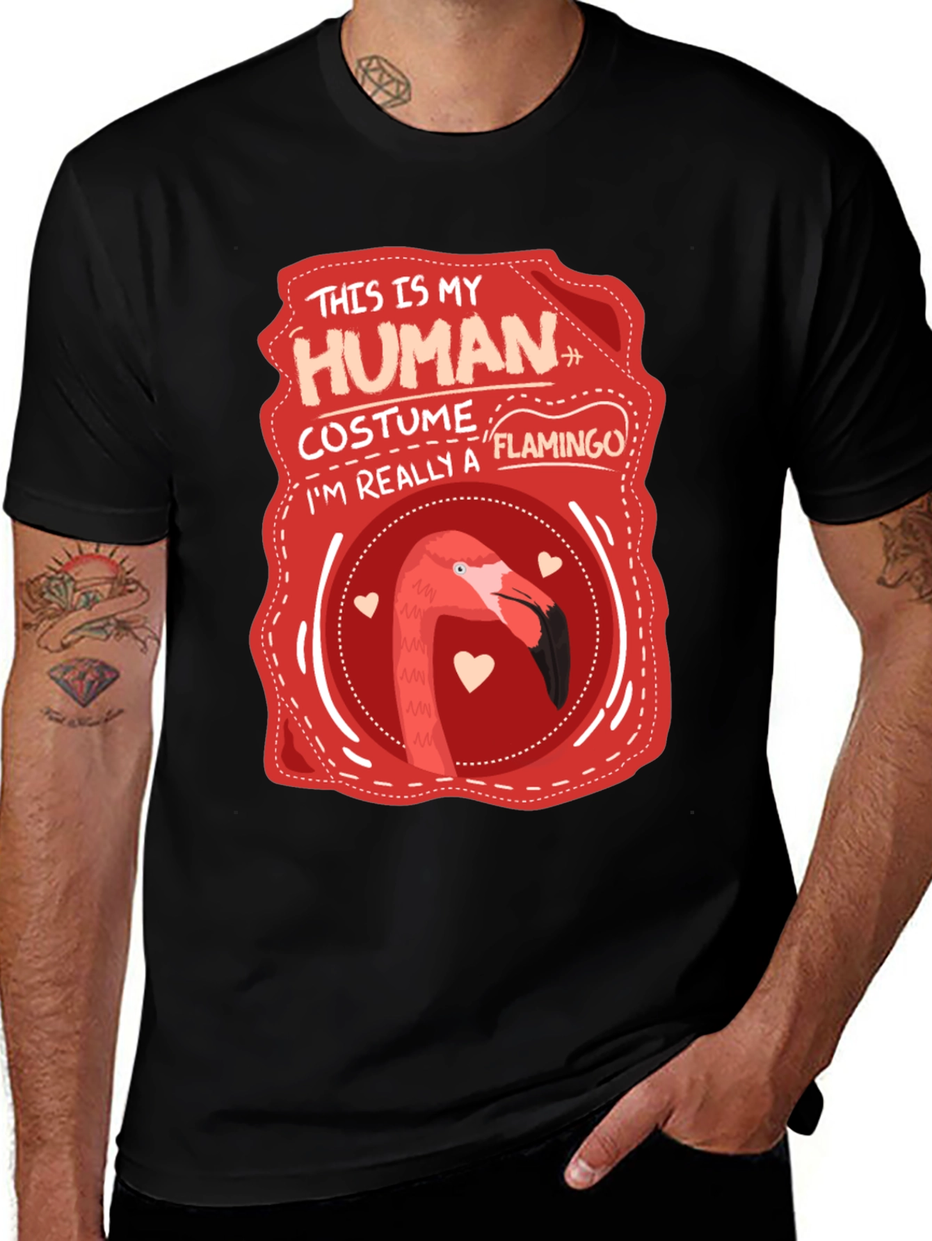 Human Costume Flamingo T-Shirt