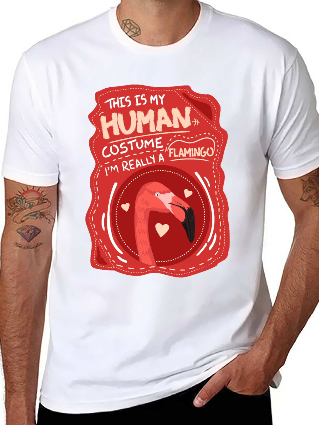 Human Costume Flamingo T-Shirt