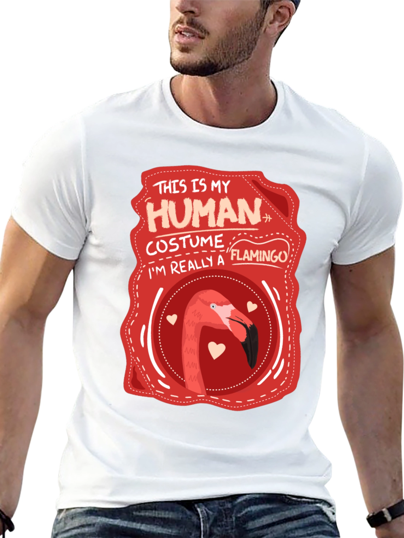 Human Costume Flamingo T-Shirt