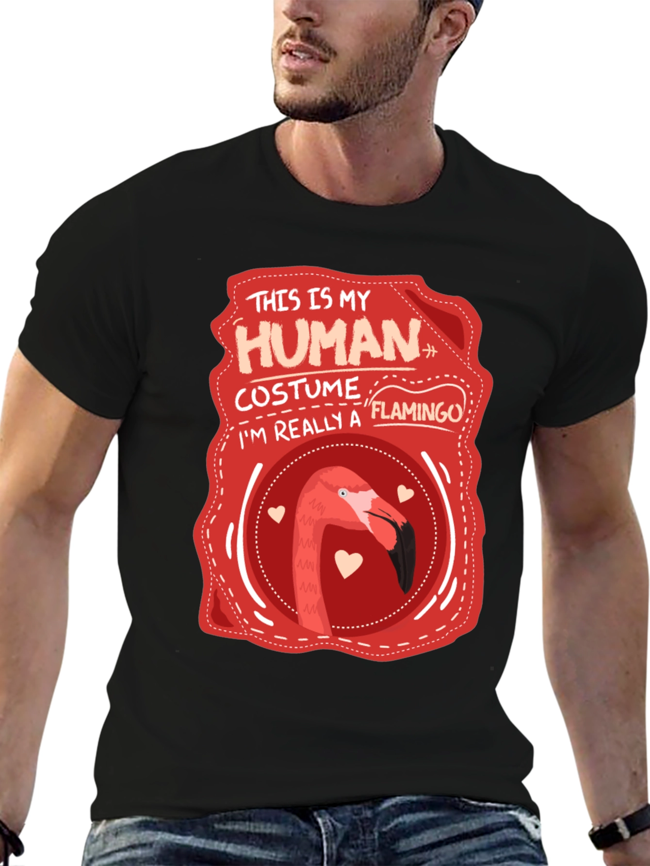 Human Costume Flamingo T-Shirt