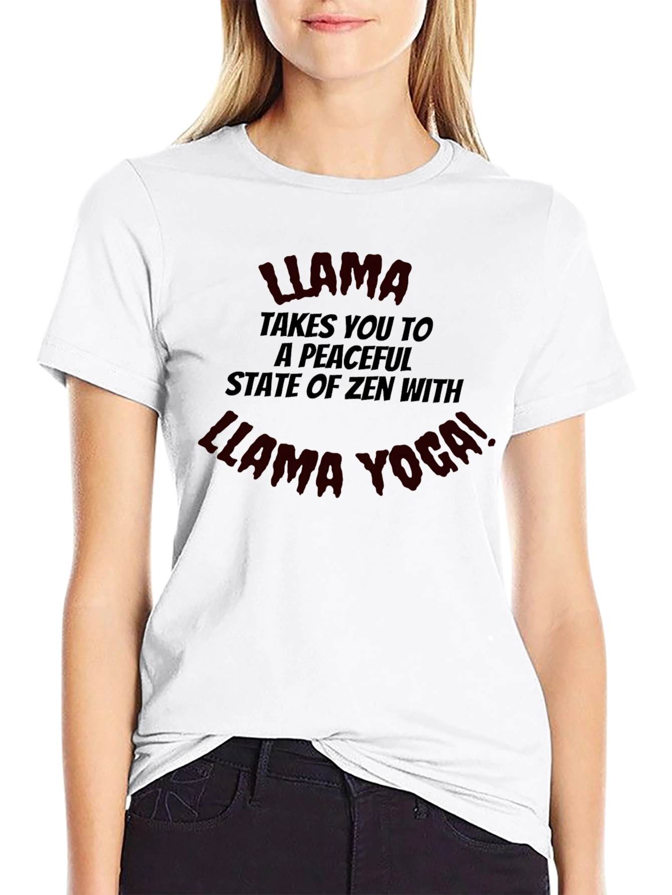 Llama Yoga T-Shirt - Zen State Cotton Tee