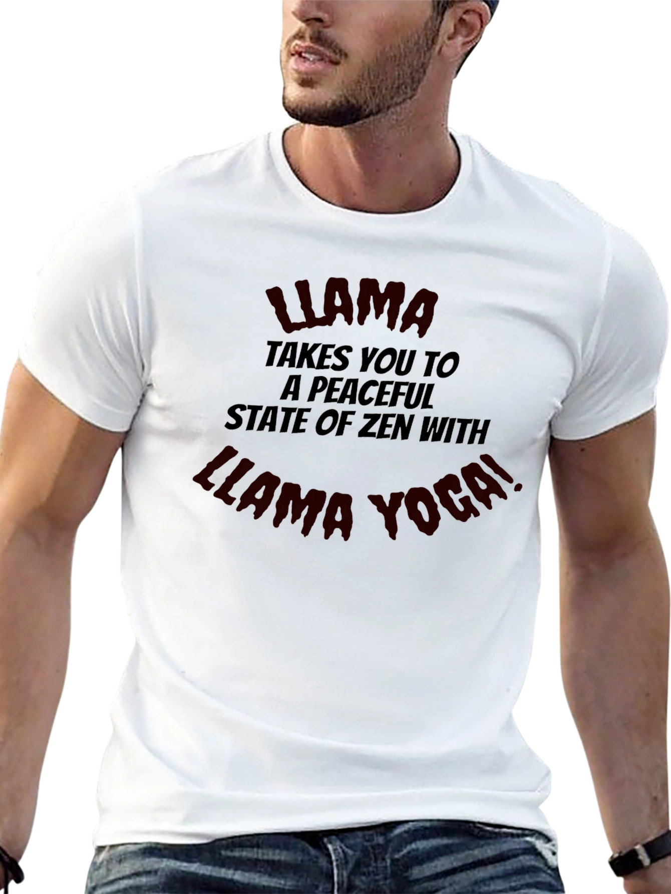 Llama Yoga T-Shirt - Zen State Cotton Tee