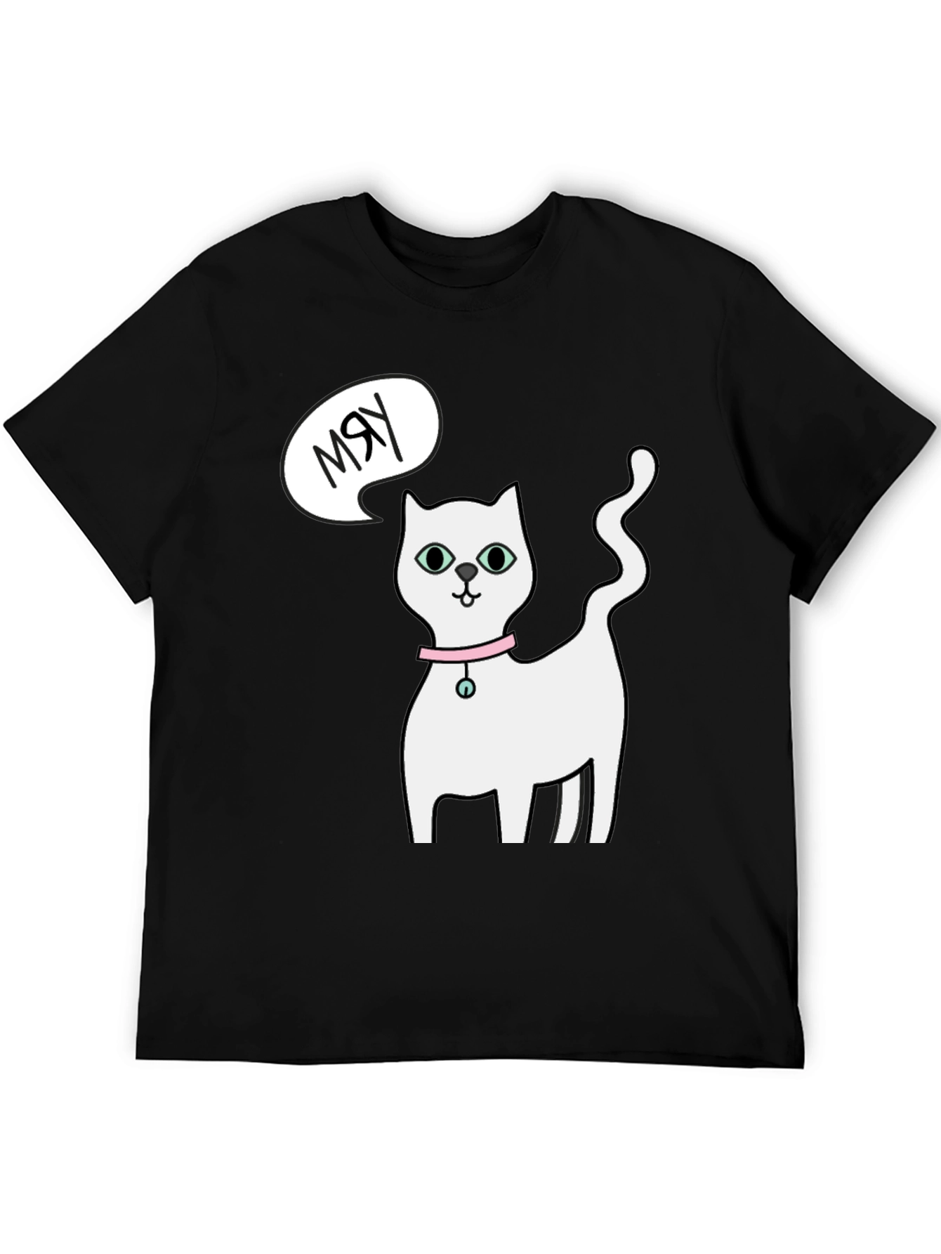 Funny Cat Meow T-Shirt - Cute Cartoon Kitten