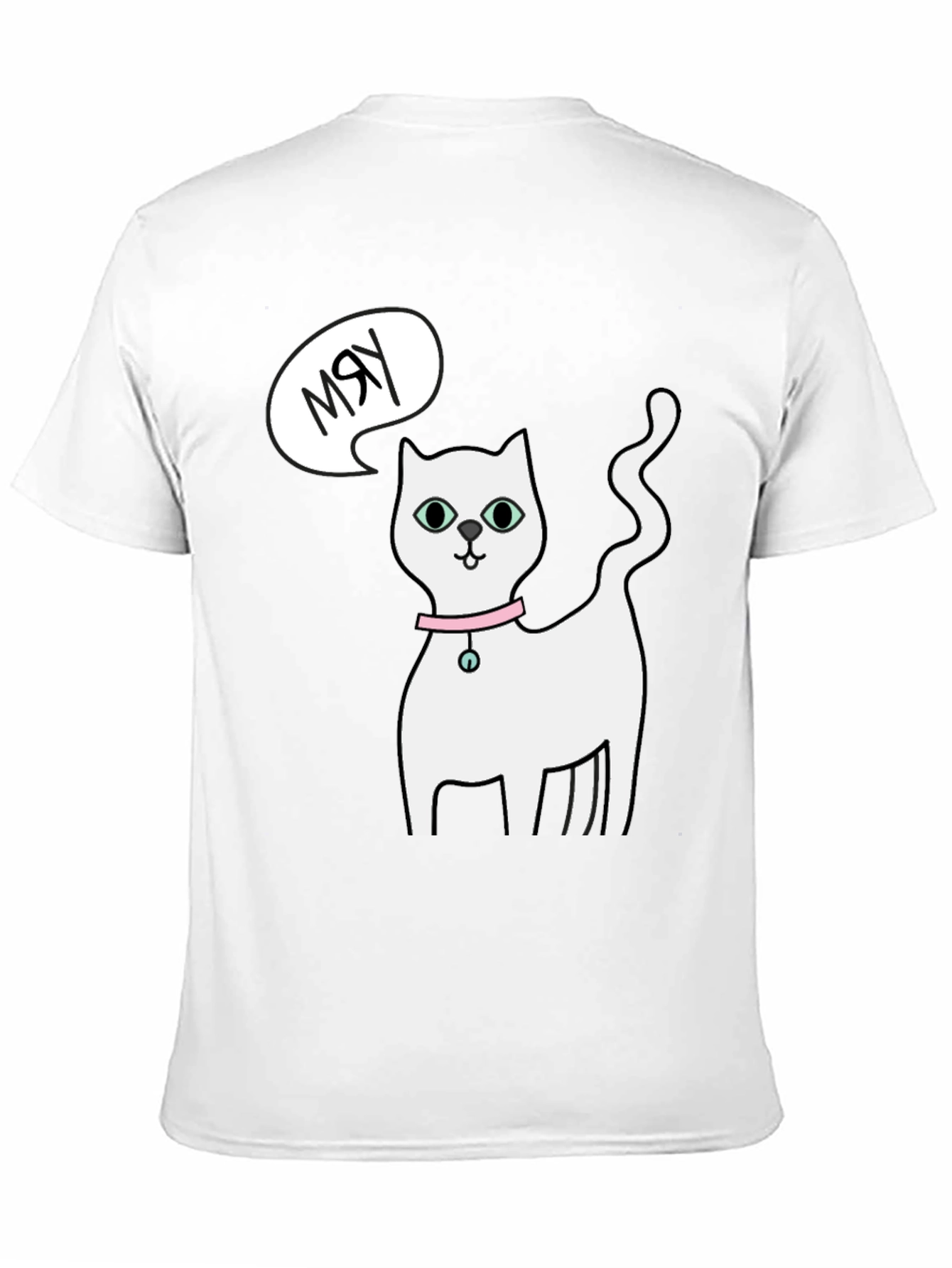 Funny Cat Meow T-Shirt - Cute Cartoon Kitten