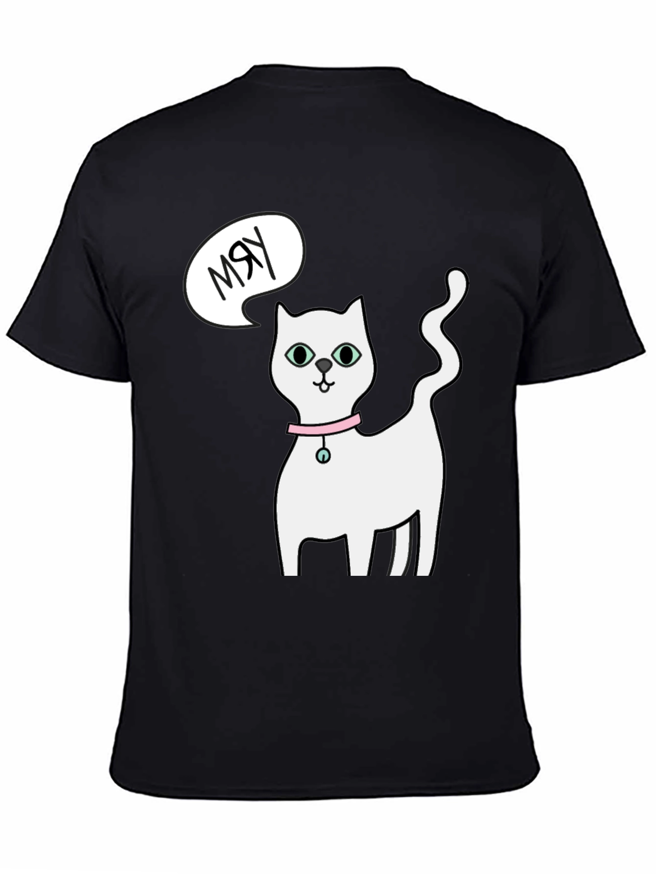 Funny Cat Meow T-Shirt - Cute Cartoon Kitten