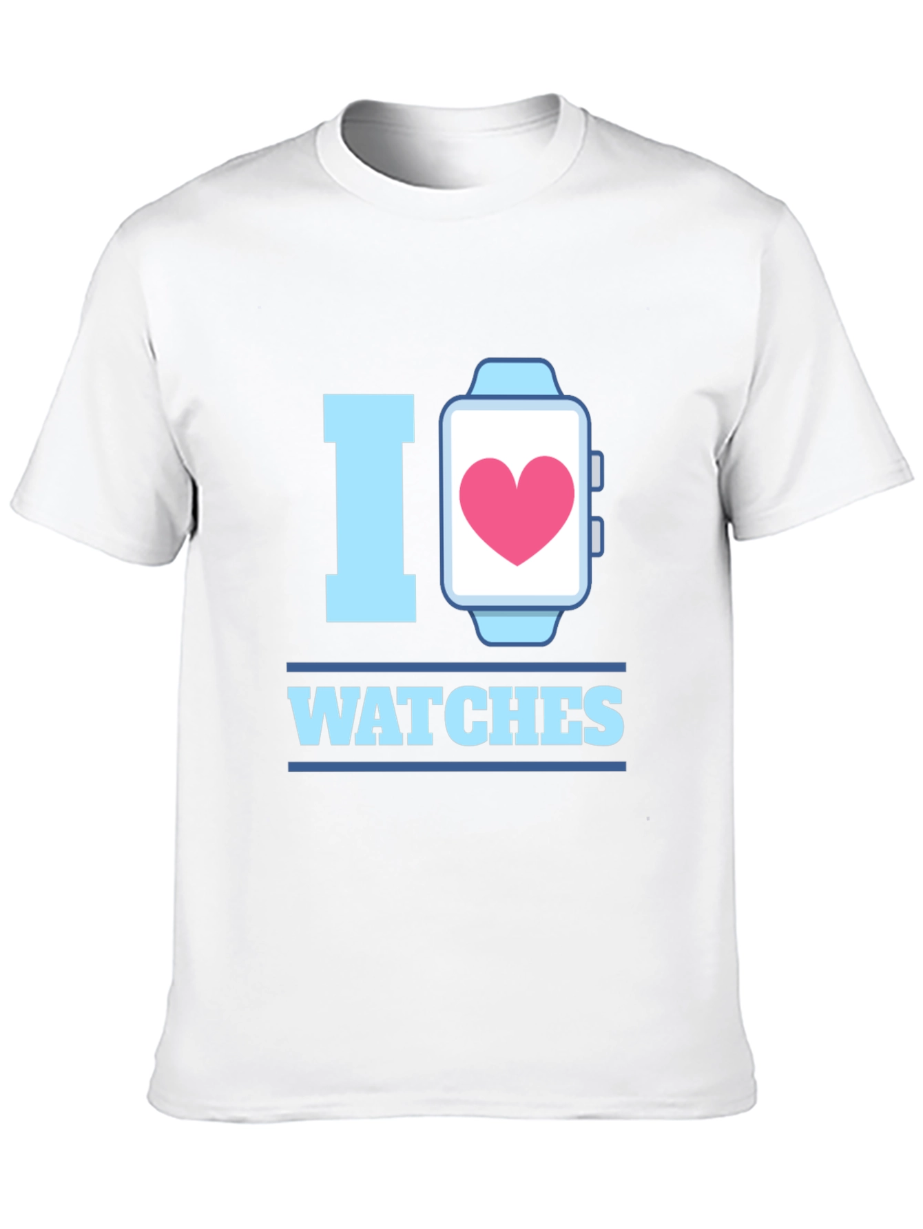 I Heart Watches Graphic T-Shirt - Black Cotton Tee