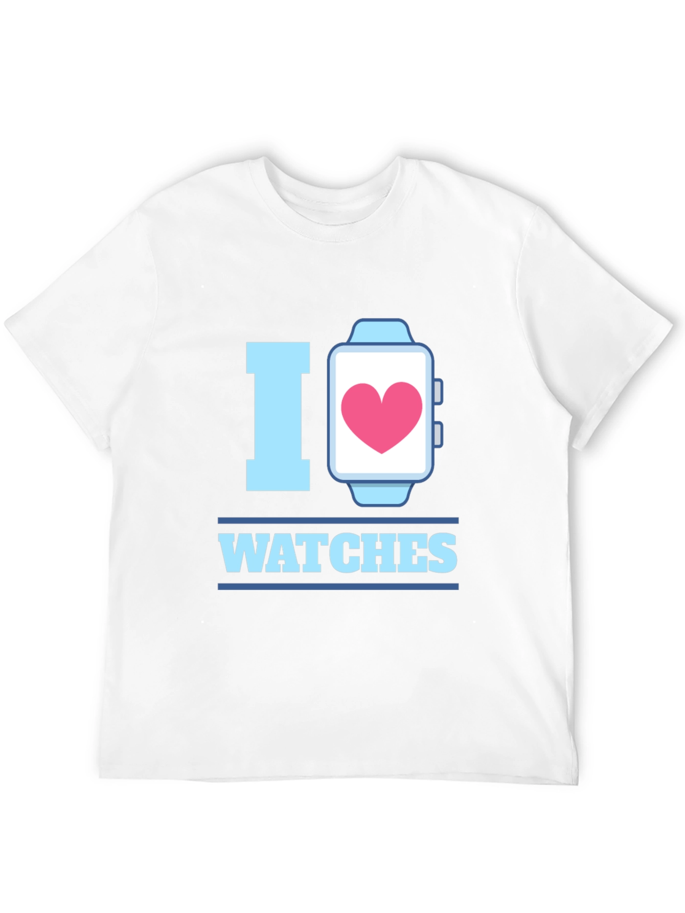 I Heart Watches Graphic T-Shirt - Black Cotton Tee