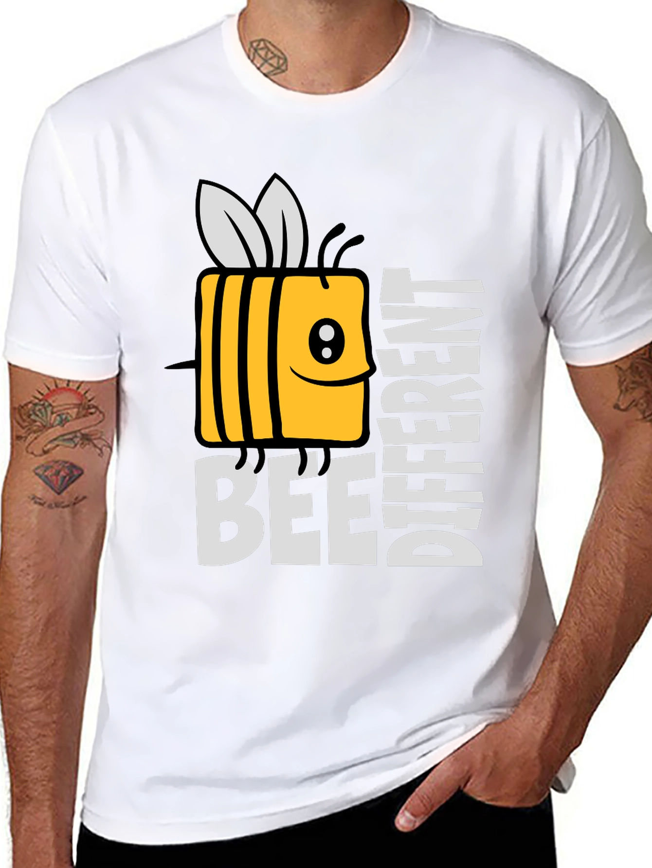 Bee Different Graphic Tee - Novelty Humor T-Shirt