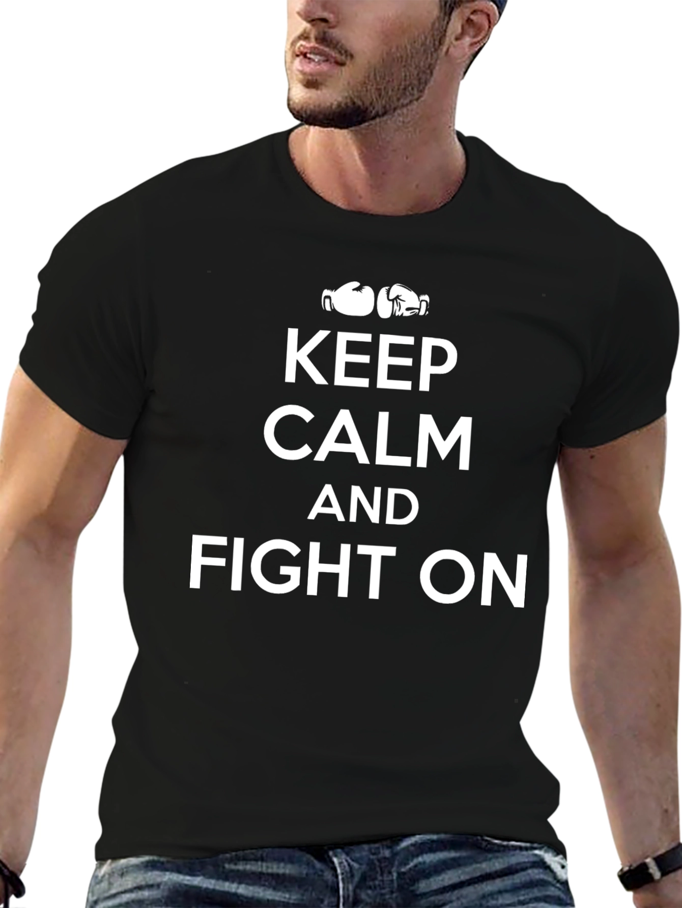 Keep Calm and Fight On Boxing T-Shirt