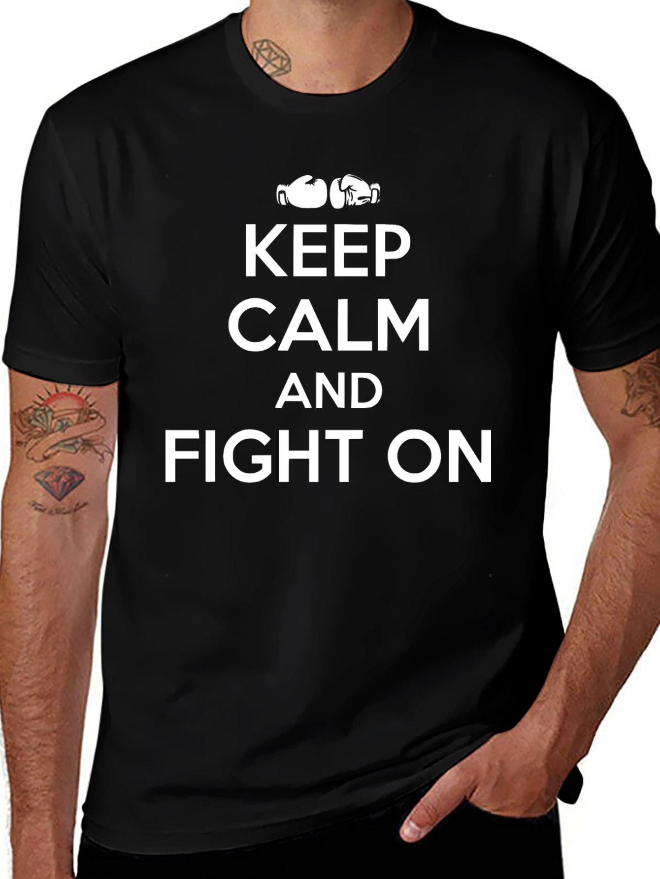 Keep Calm and Fight On Boxing T-Shirt