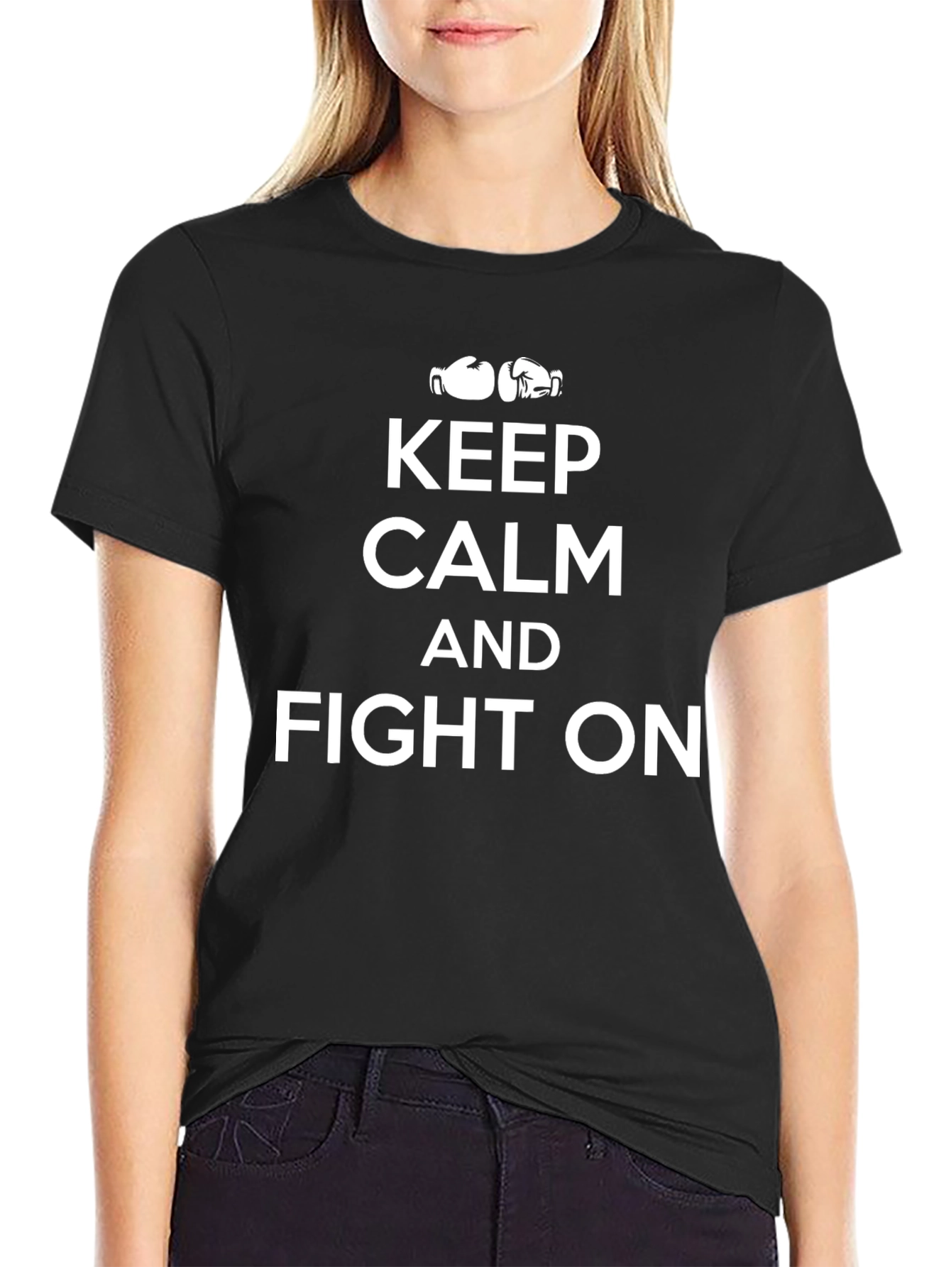 Keep Calm and Fight On Boxing T-Shirt