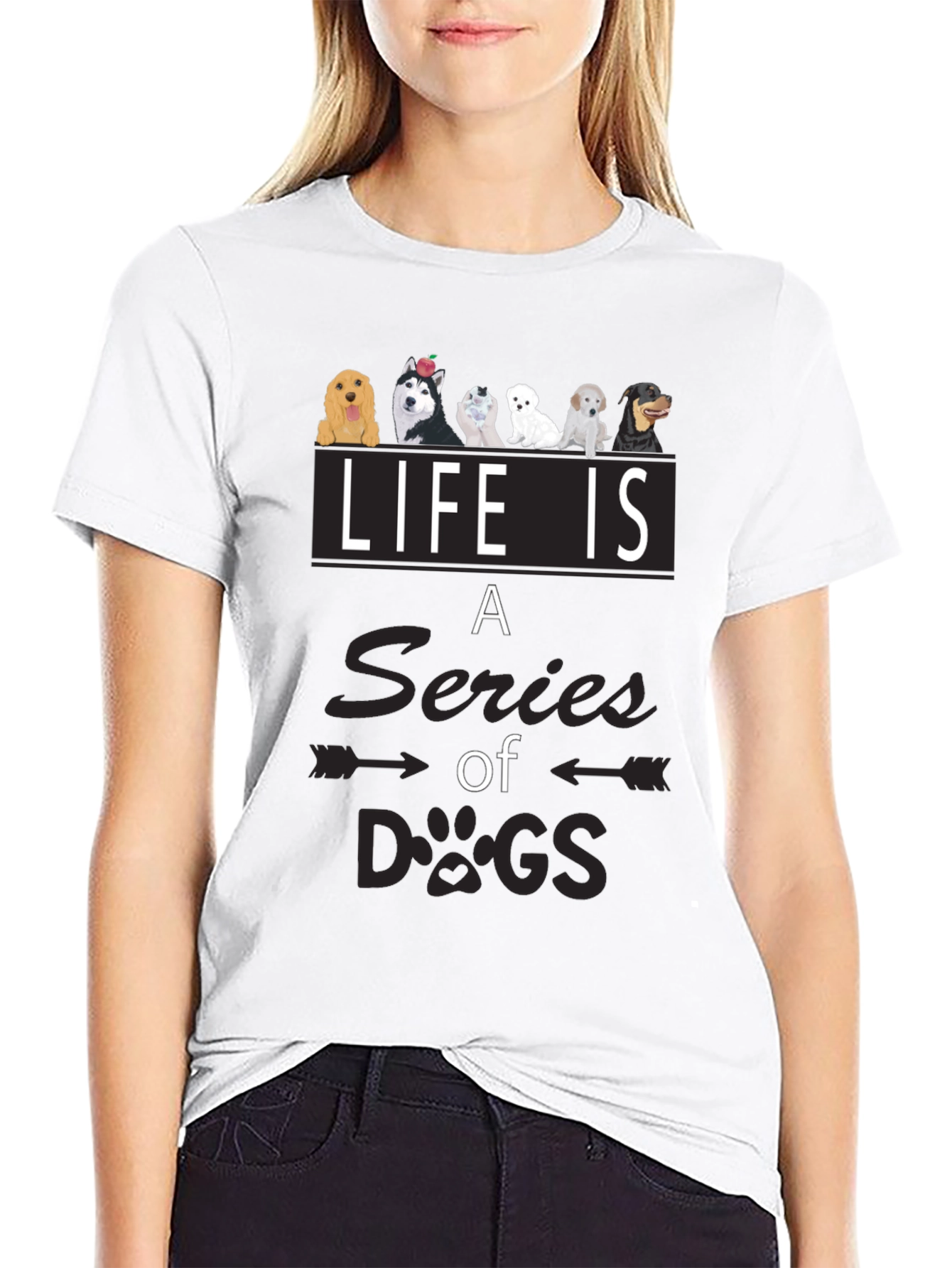 Life is a Series of Dogs Graphic T-Shirt