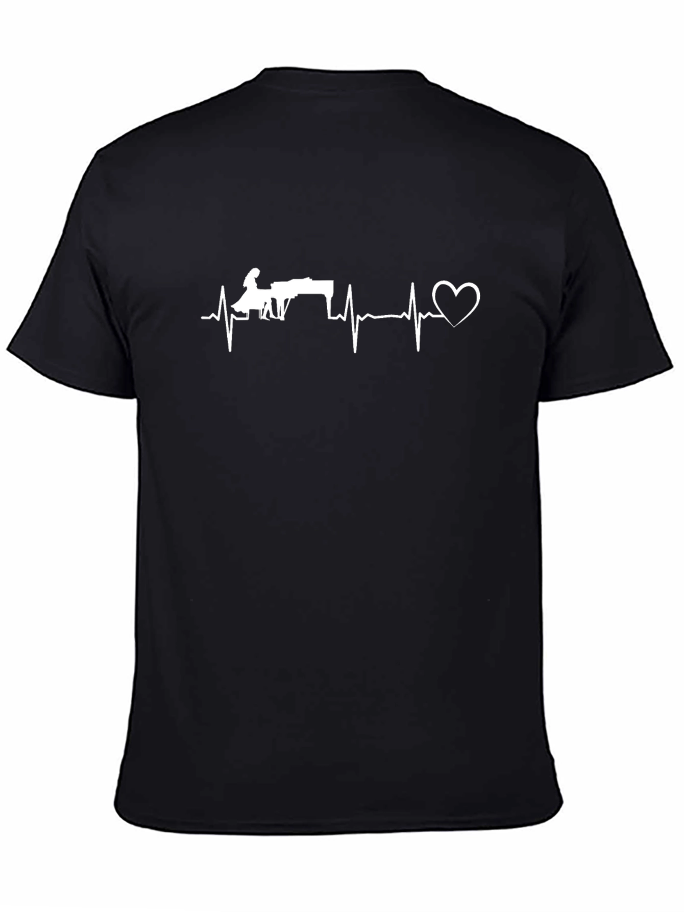 Piano Heartbeat T-Shirt - Musician Love