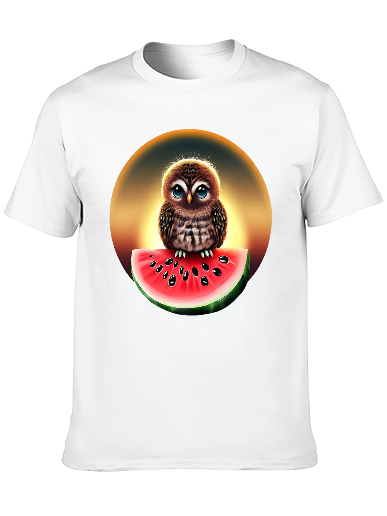 Owl Watermelon Graphic T-Shirt - Unisex