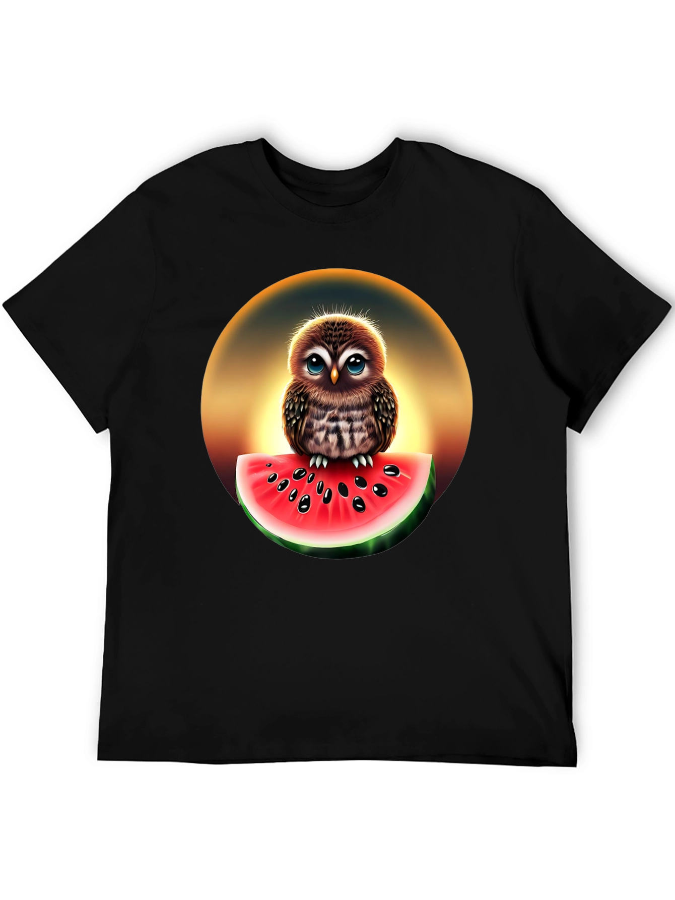 Owl Watermelon Graphic T-Shirt - Unisex