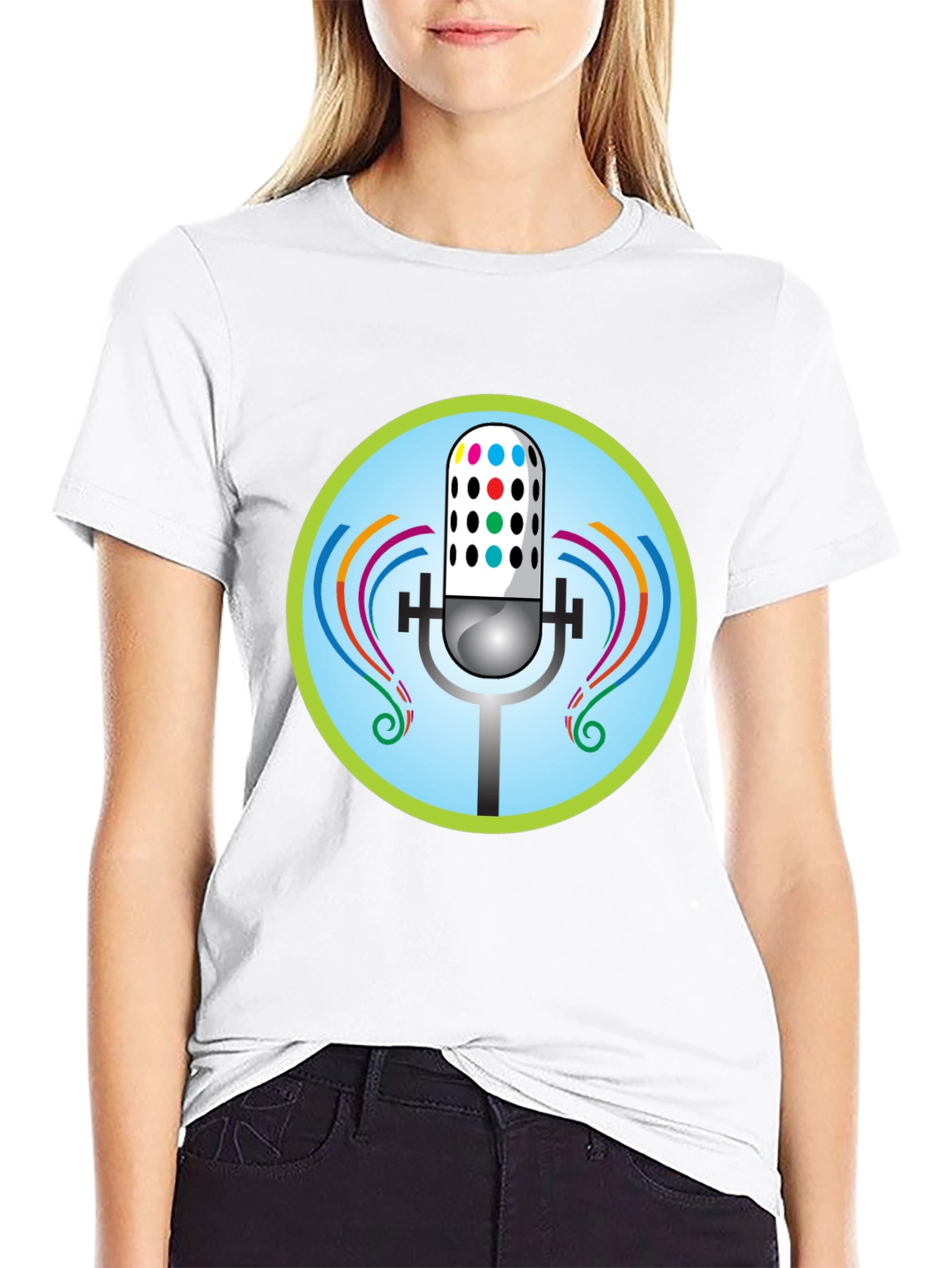 Podcast Microphone Graphic Tee