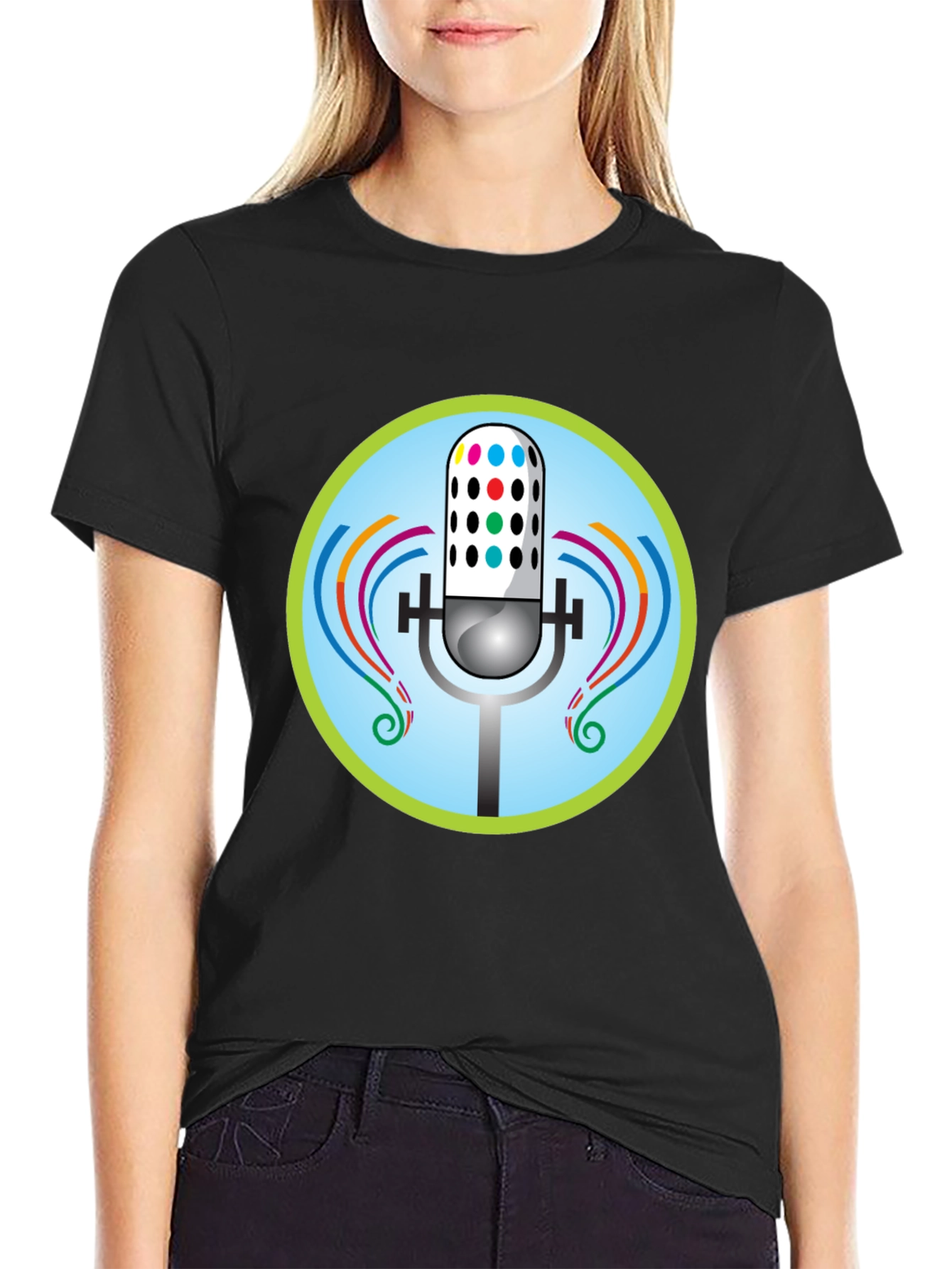 Podcast Microphone Graphic Tee