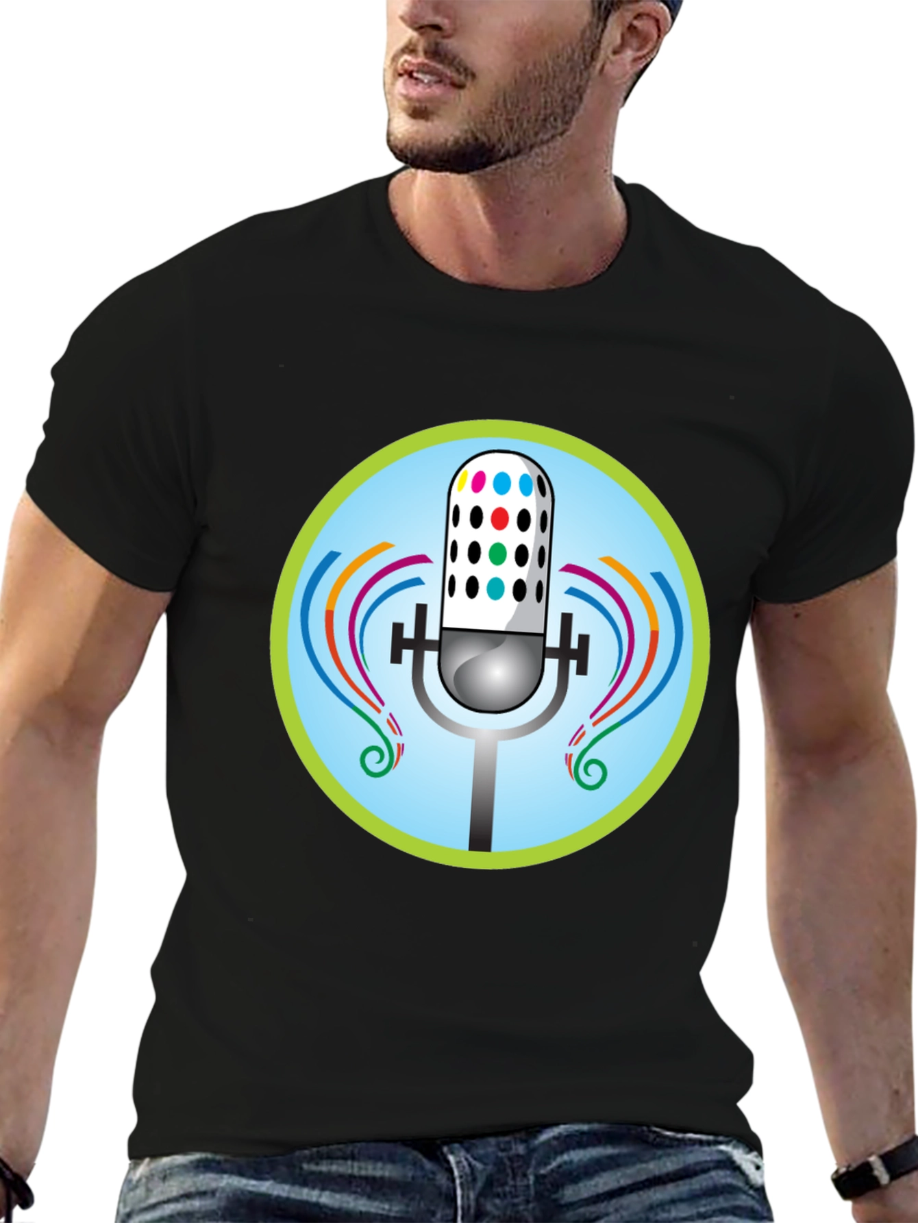 Podcast Microphone Graphic Tee