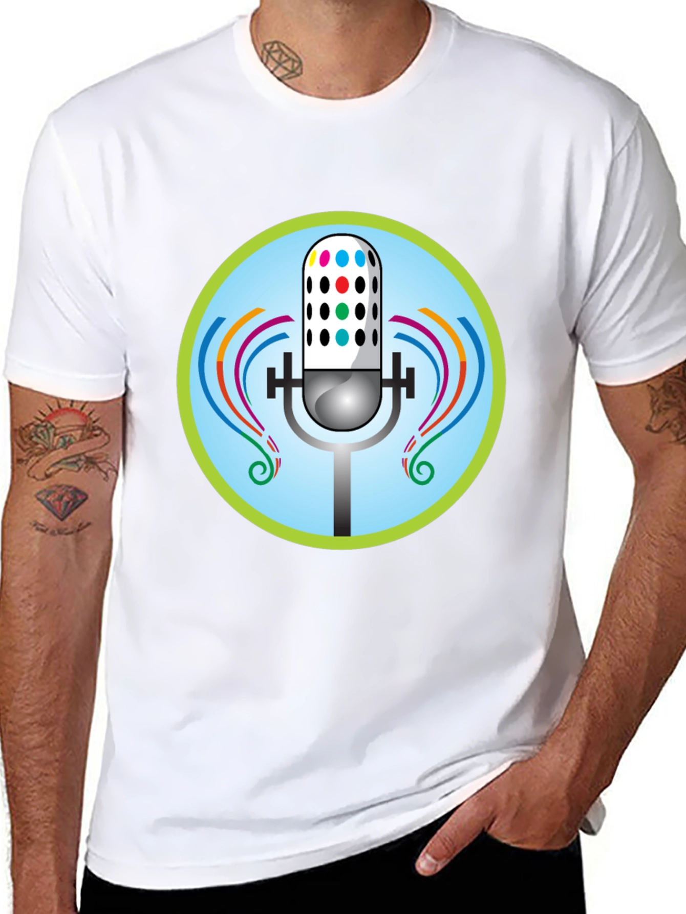 Podcast Microphone Graphic Tee