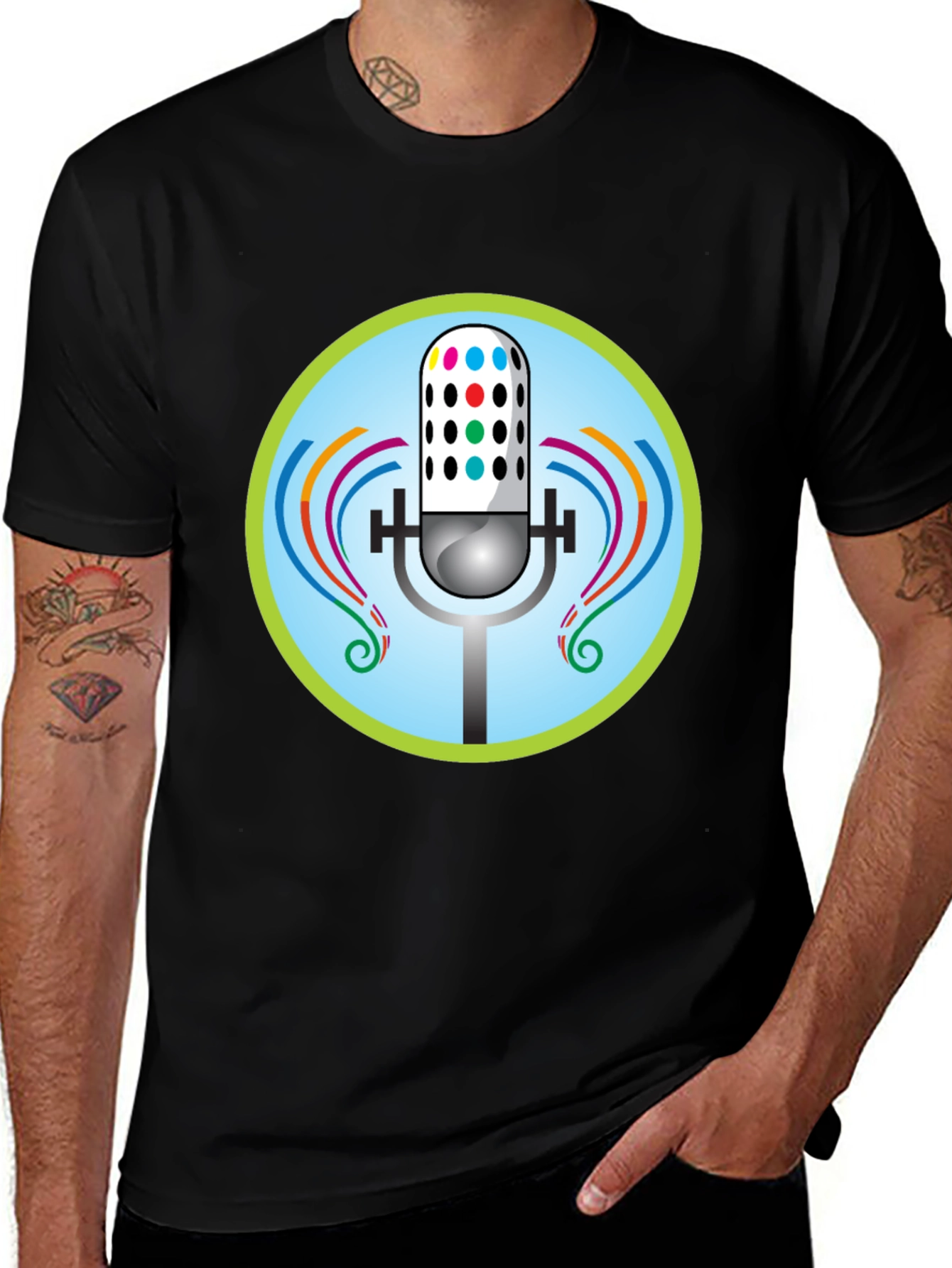Podcast Microphone Graphic Tee