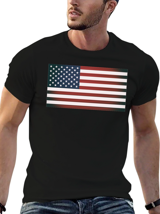 American Flag Graphic Black T-Shirt
