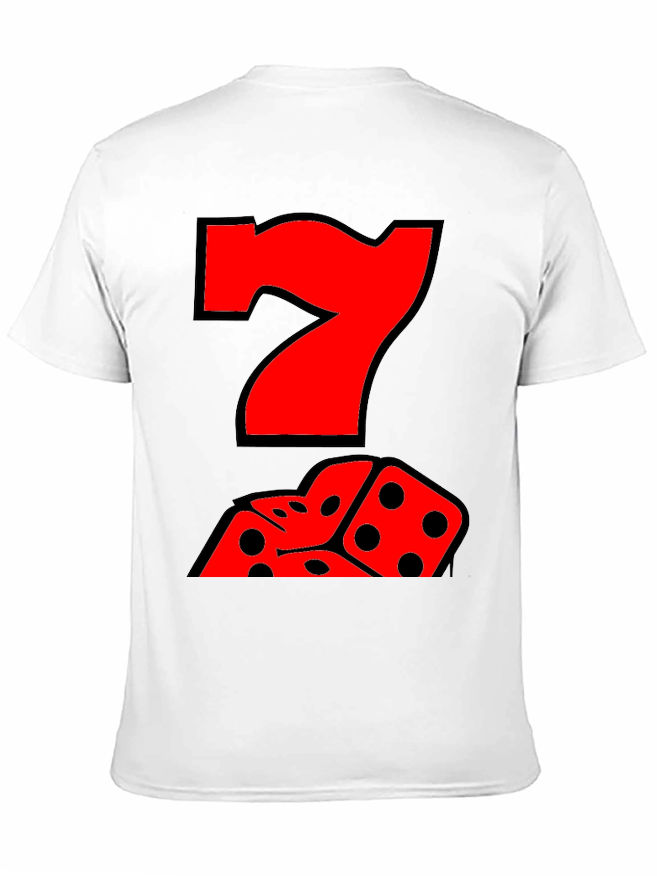 Lucky Number 7 Dice Graphic T-Shirt