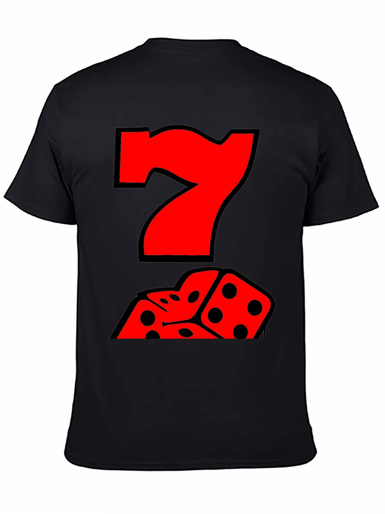 Lucky Number 7 Dice Graphic T-Shirt