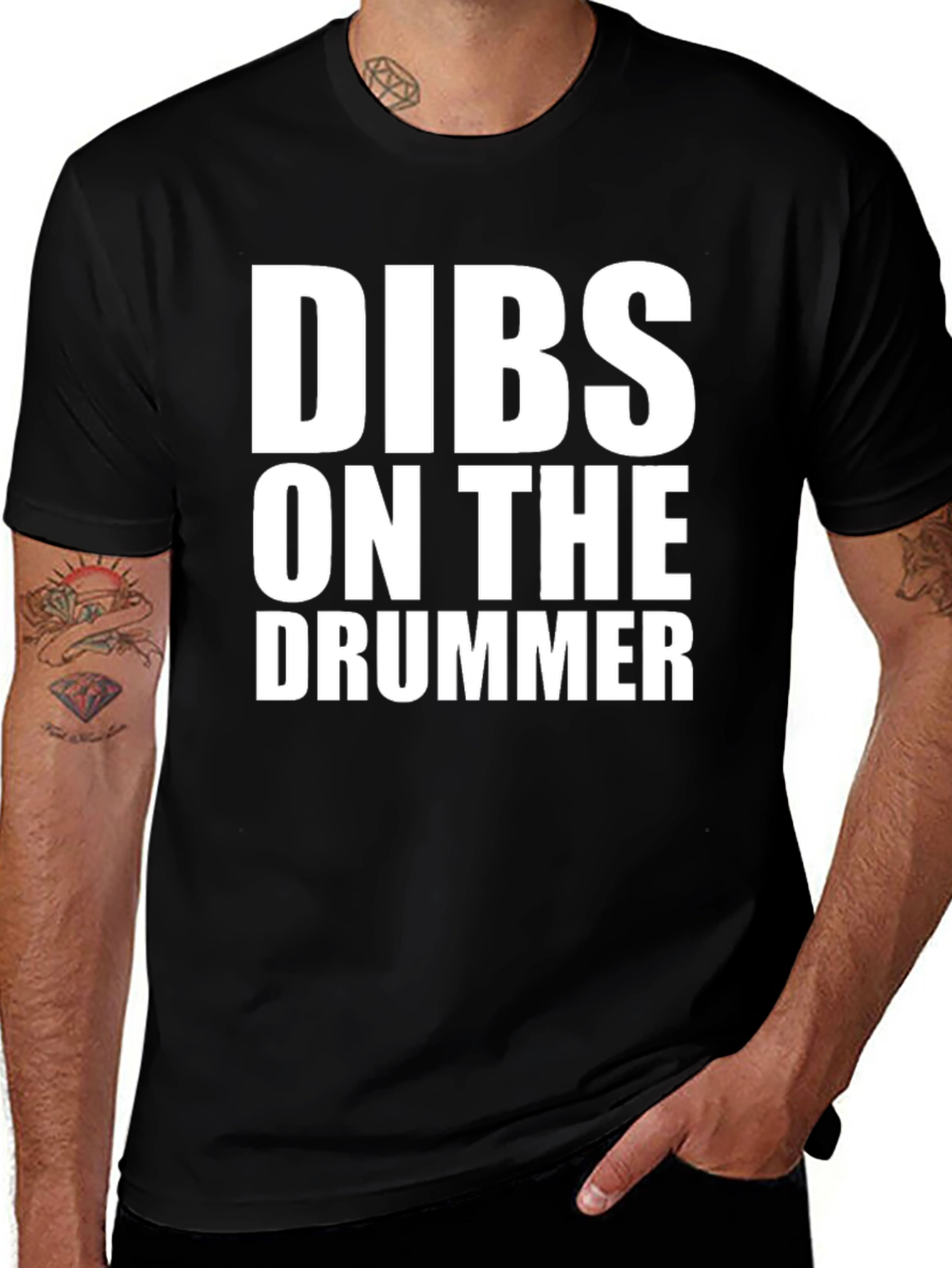 Dibs on the Drummer Black T-Shirt
