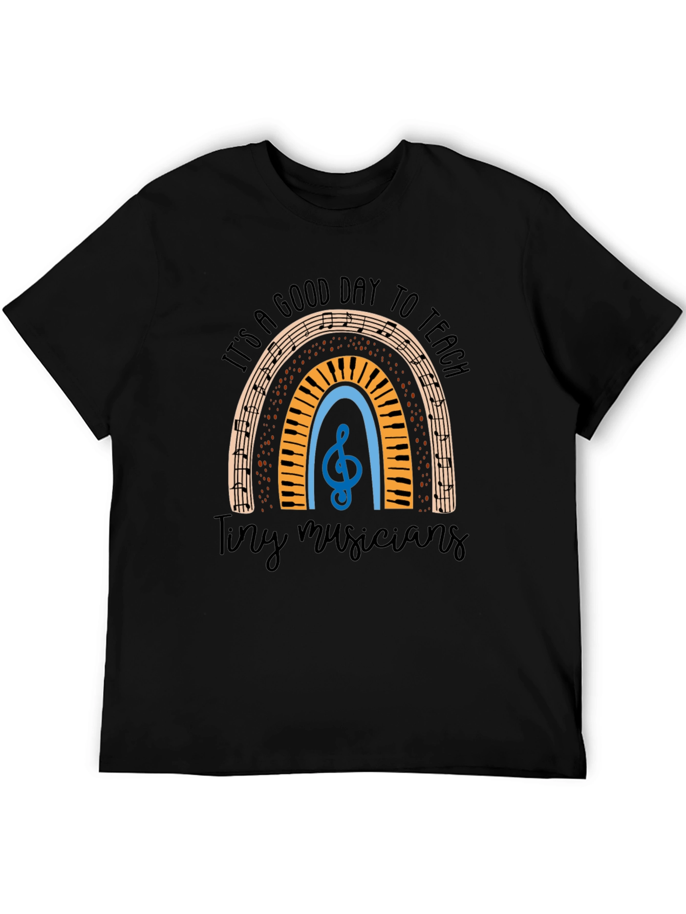 Music Teacher Rainbow Graphic Tee