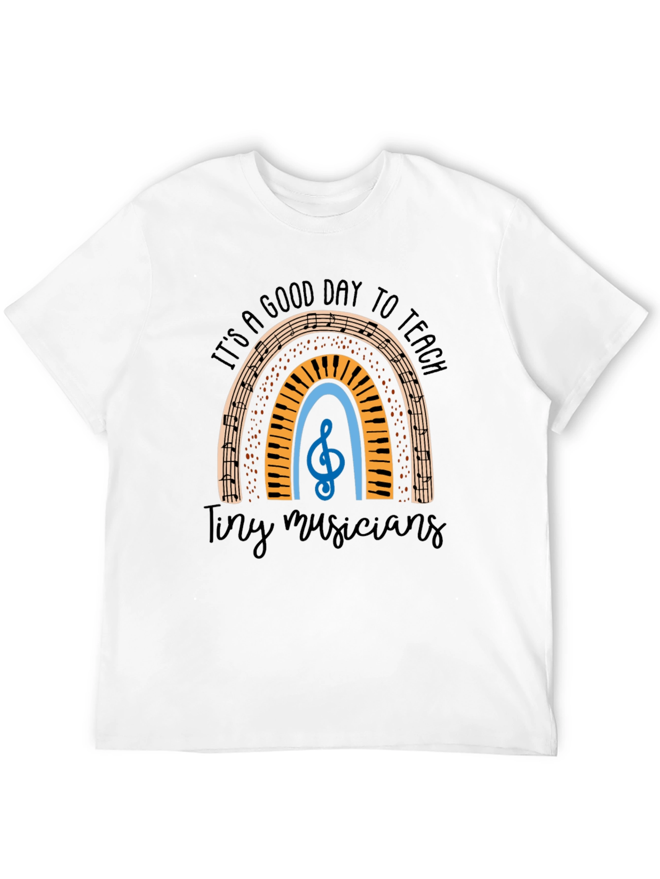 Music Teacher Rainbow Graphic Tee