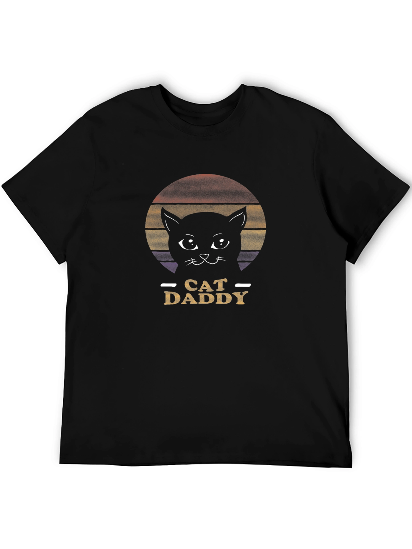 Cat Daddy Retro Black T-Shirt