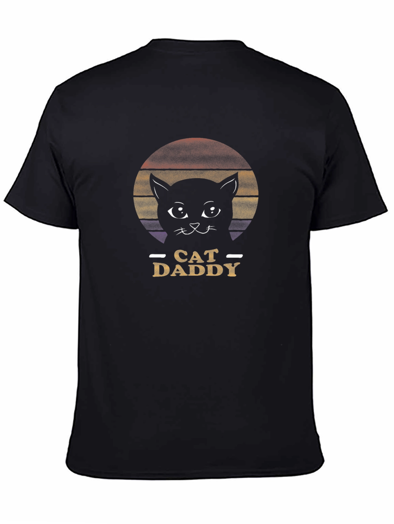 Cat Daddy Retro Black T-Shirt