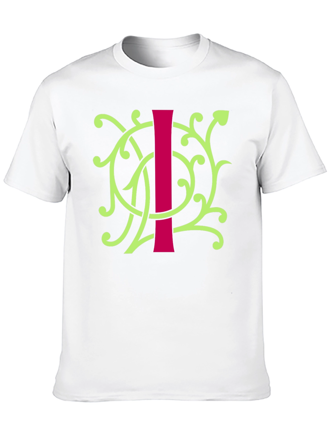 Floral Initial I Graphic Tee - Unique Design