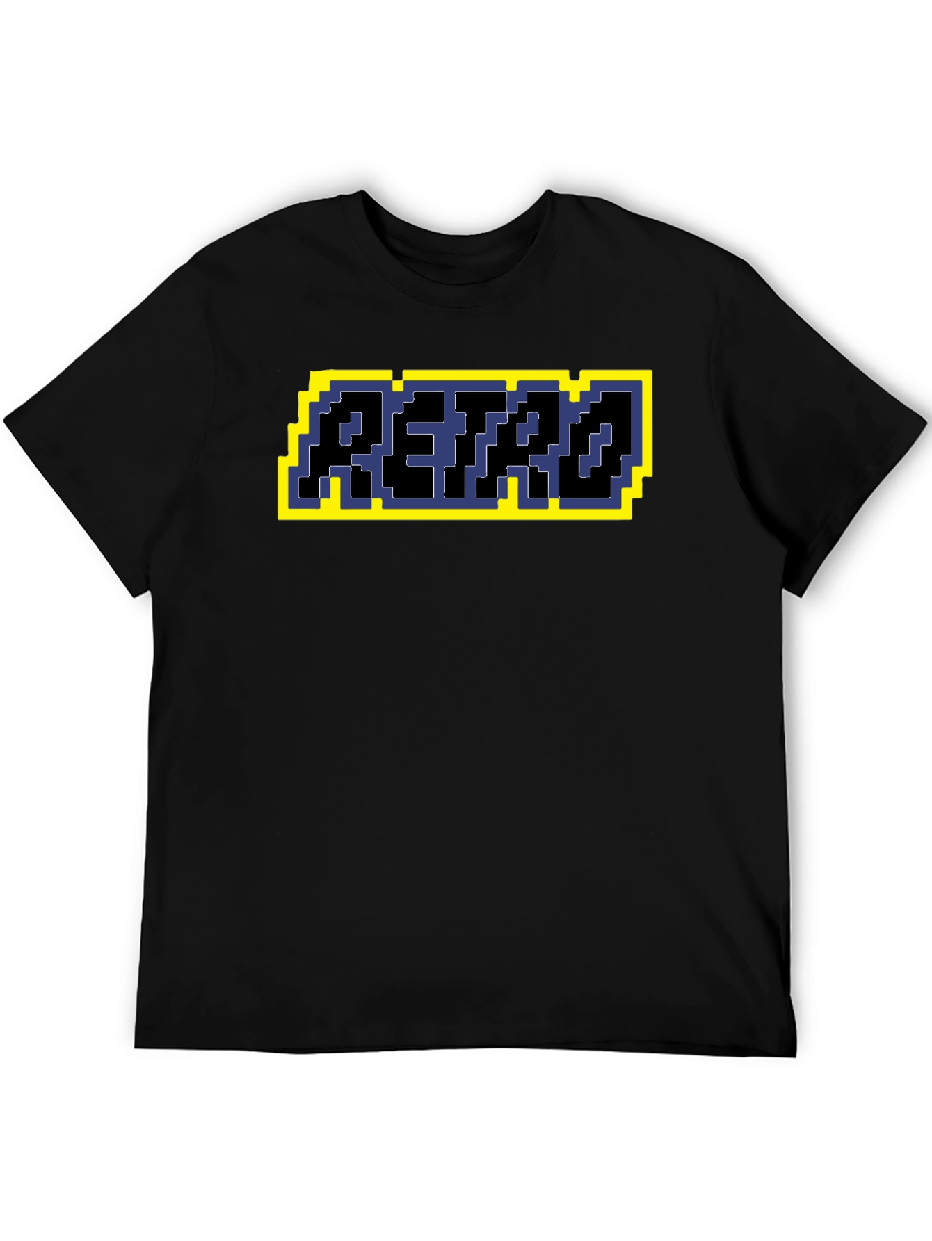 Retro Pixel Art T-Shirt - Black Graphic Tee
