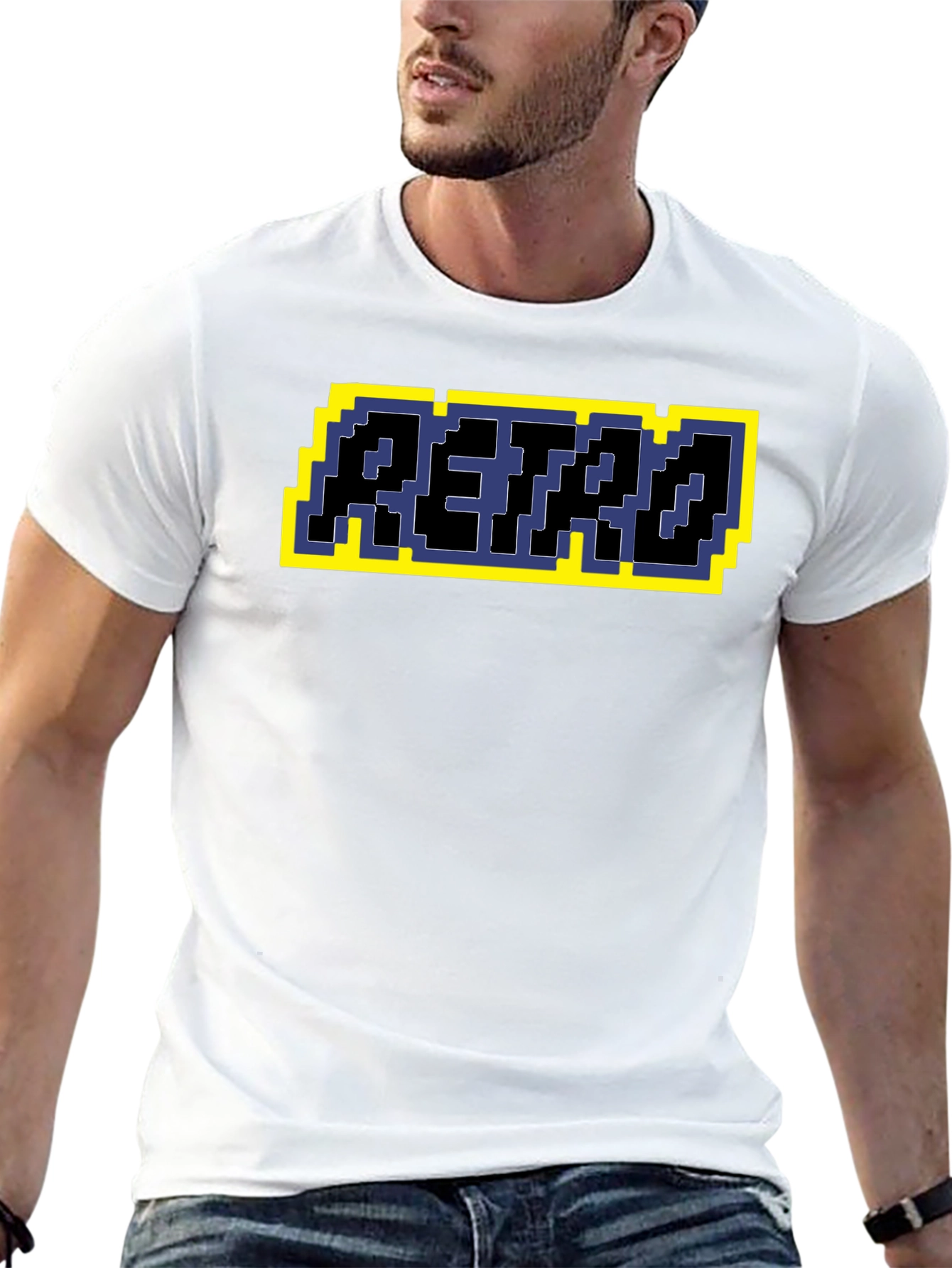Retro Pixel Art T-Shirt - Black Graphic Tee