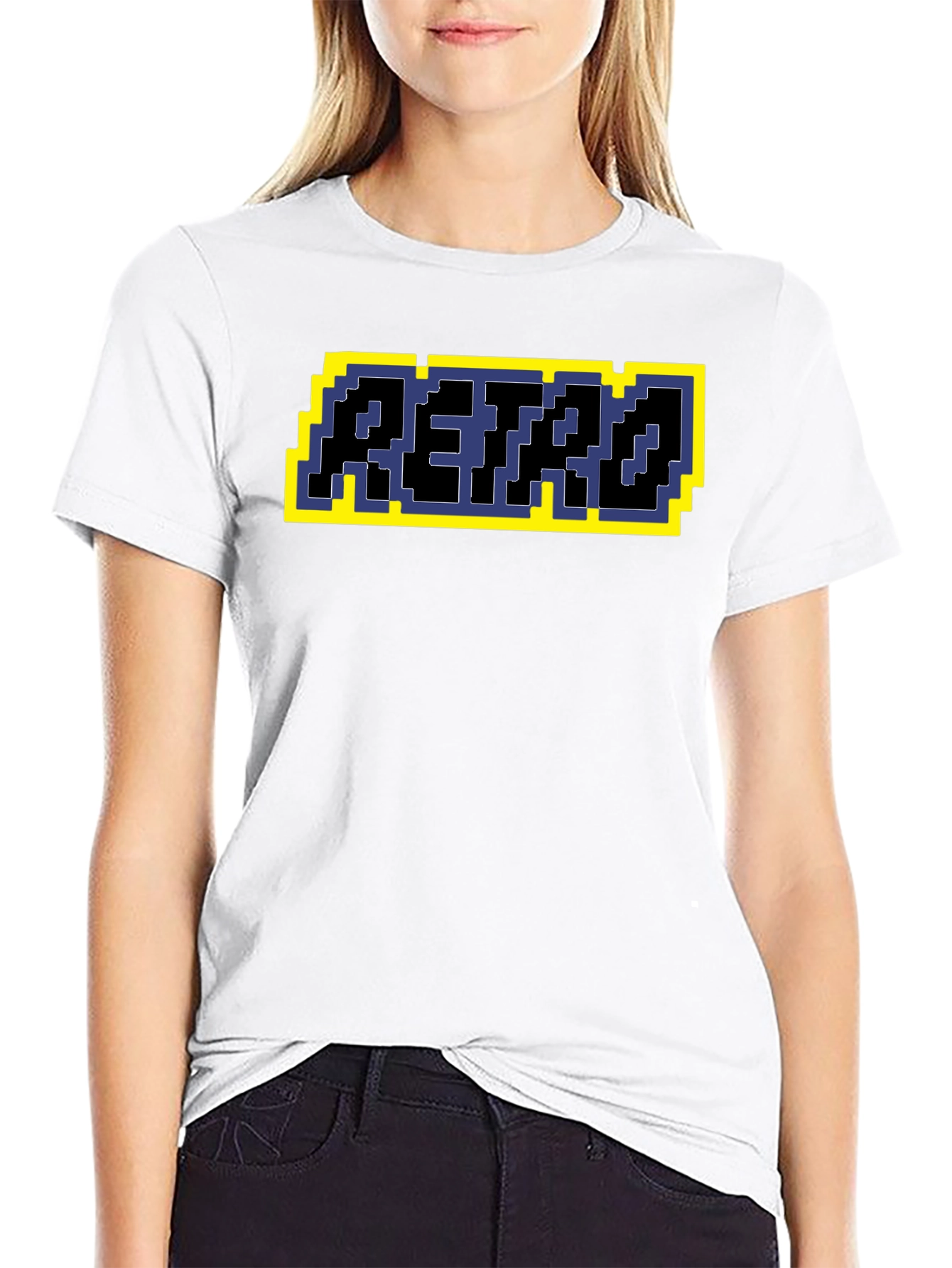 Retro Pixel Art T-Shirt - Black Graphic Tee