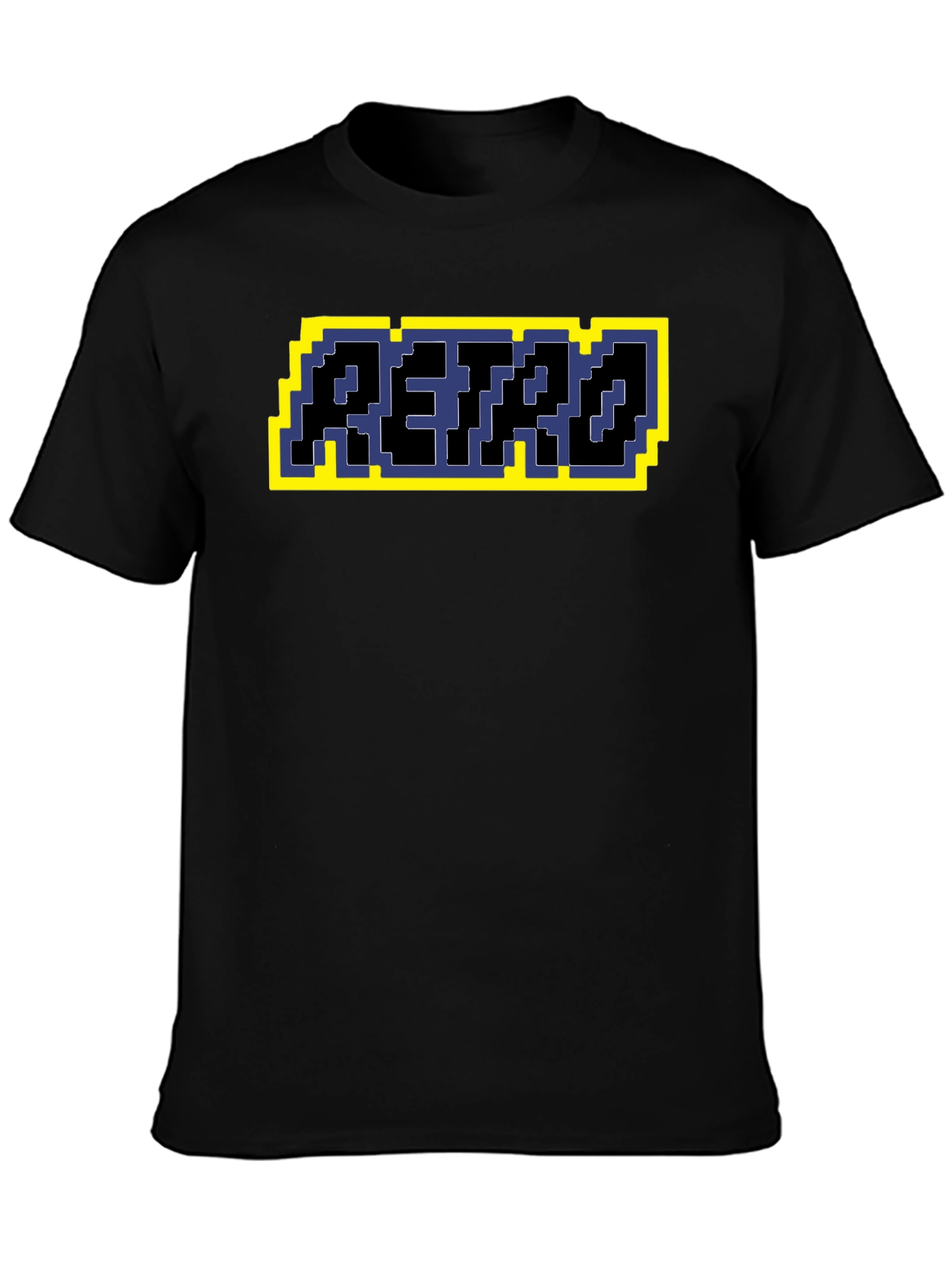 Retro Pixel Art T-Shirt - Black Graphic Tee