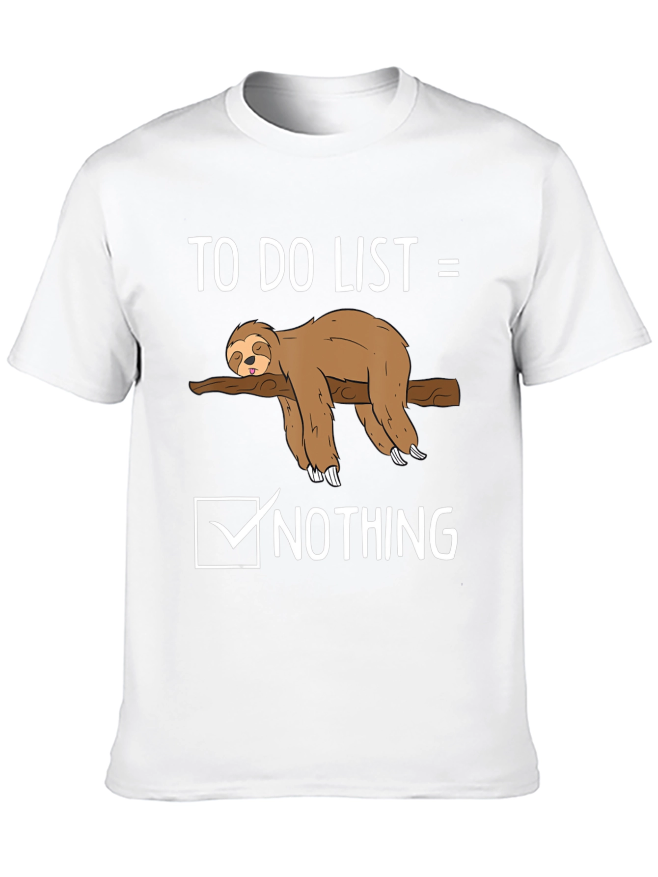 Sloth To-Do List Nothing Graphic Tee