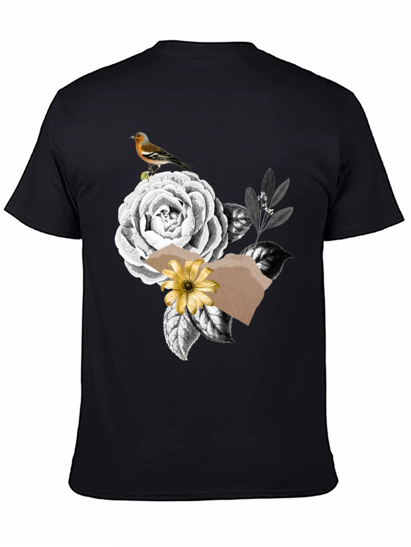 Floral Bird Graphic Print Tee