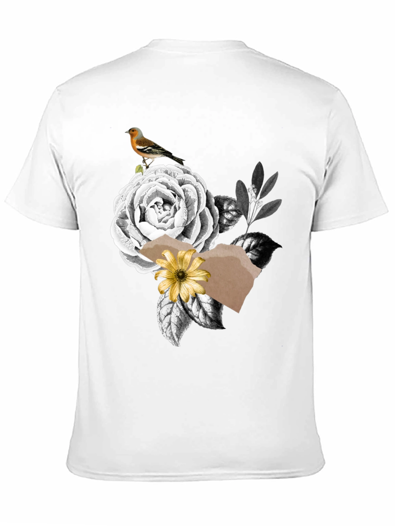 Floral Bird Graphic Print Tee